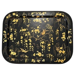 English 19th Century Japanned Lacquer Tray