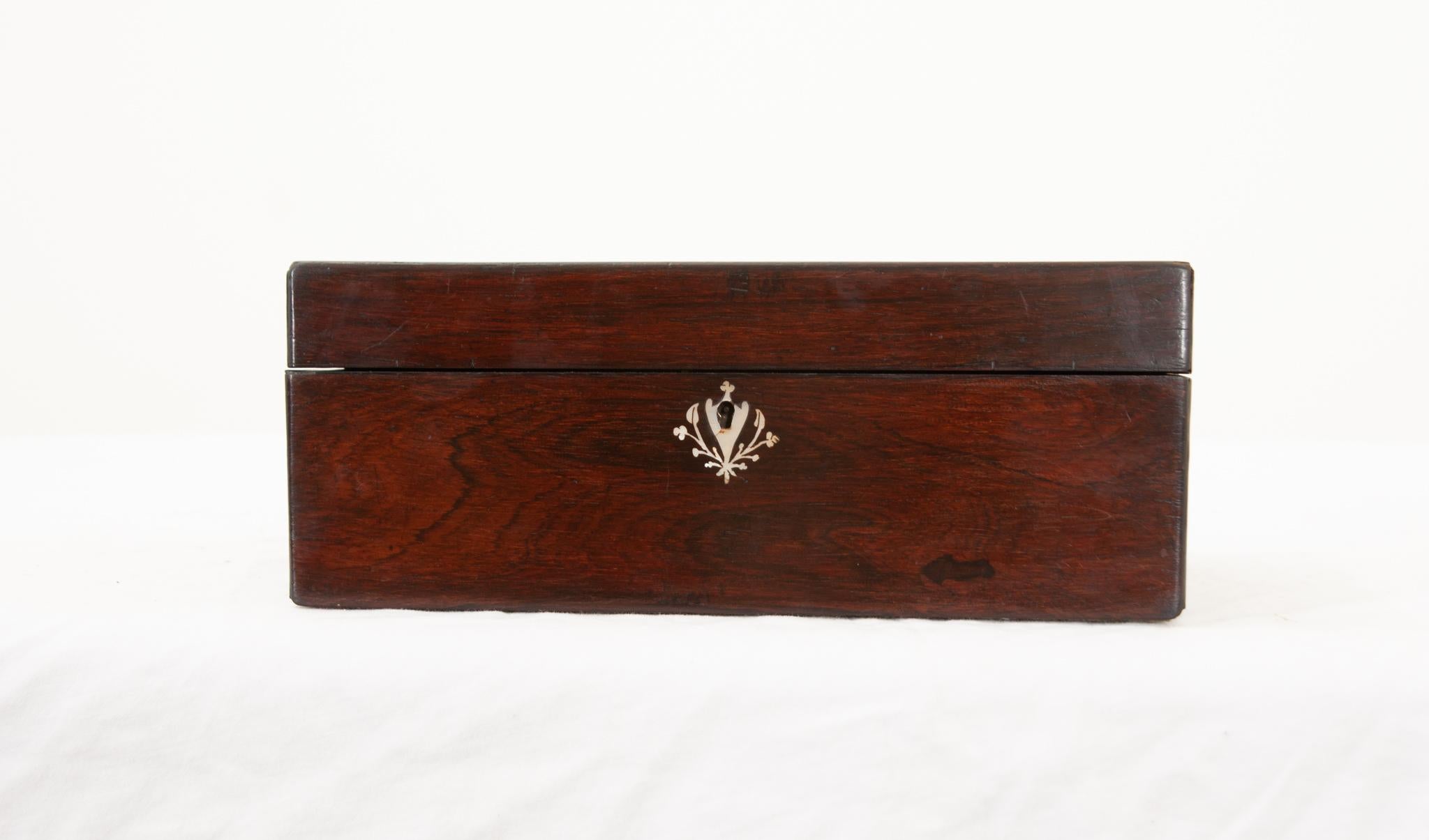 Hand-Carved English 19th Century Jewelry Box