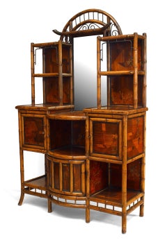 English Victorian Bamboo Étagère