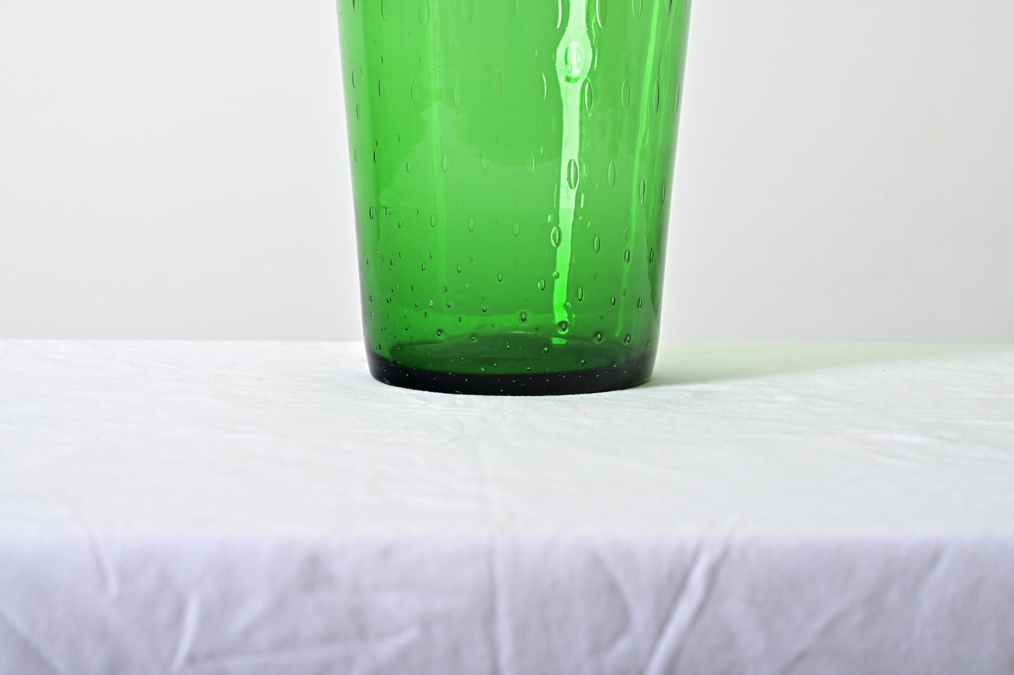Other English 19th Century Large Green Glass Vase For Sale