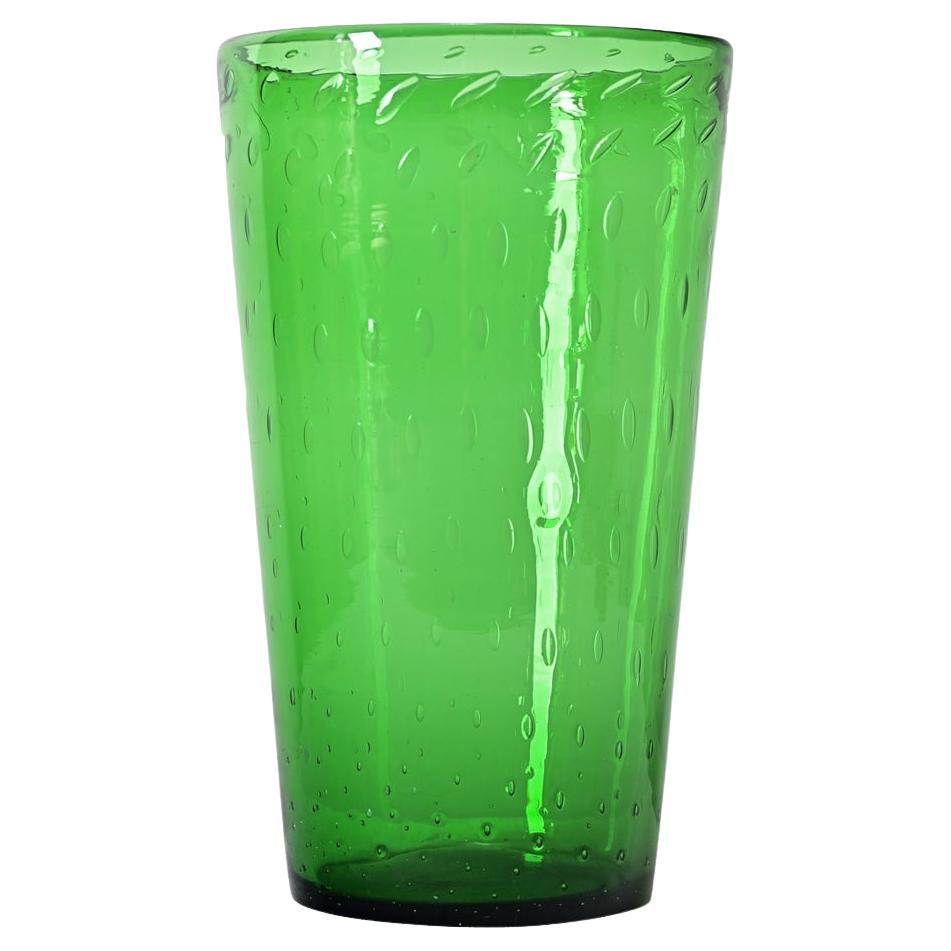 English 19th Century Large Green Glass Vase For Sale
