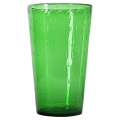 English 19th Century Large Green Glass Vase