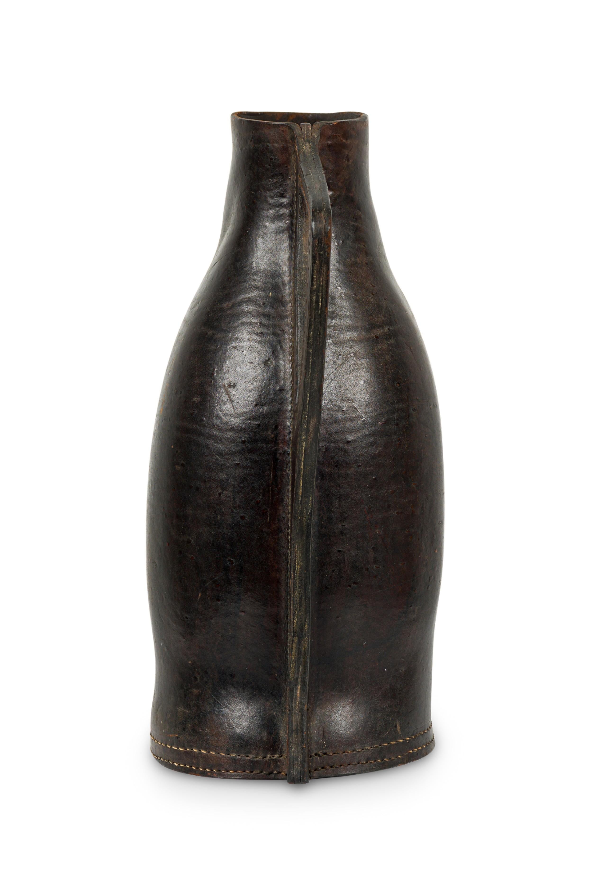 Mid-Century Modern English 19th Century Leather Drinking Vessel
