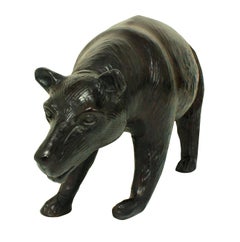 English 19th Century Leather Toy Bear