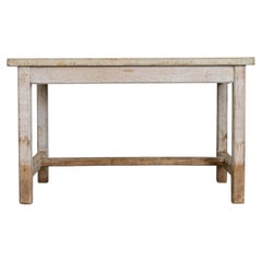 English 19th Century Limed Beech Prep Table