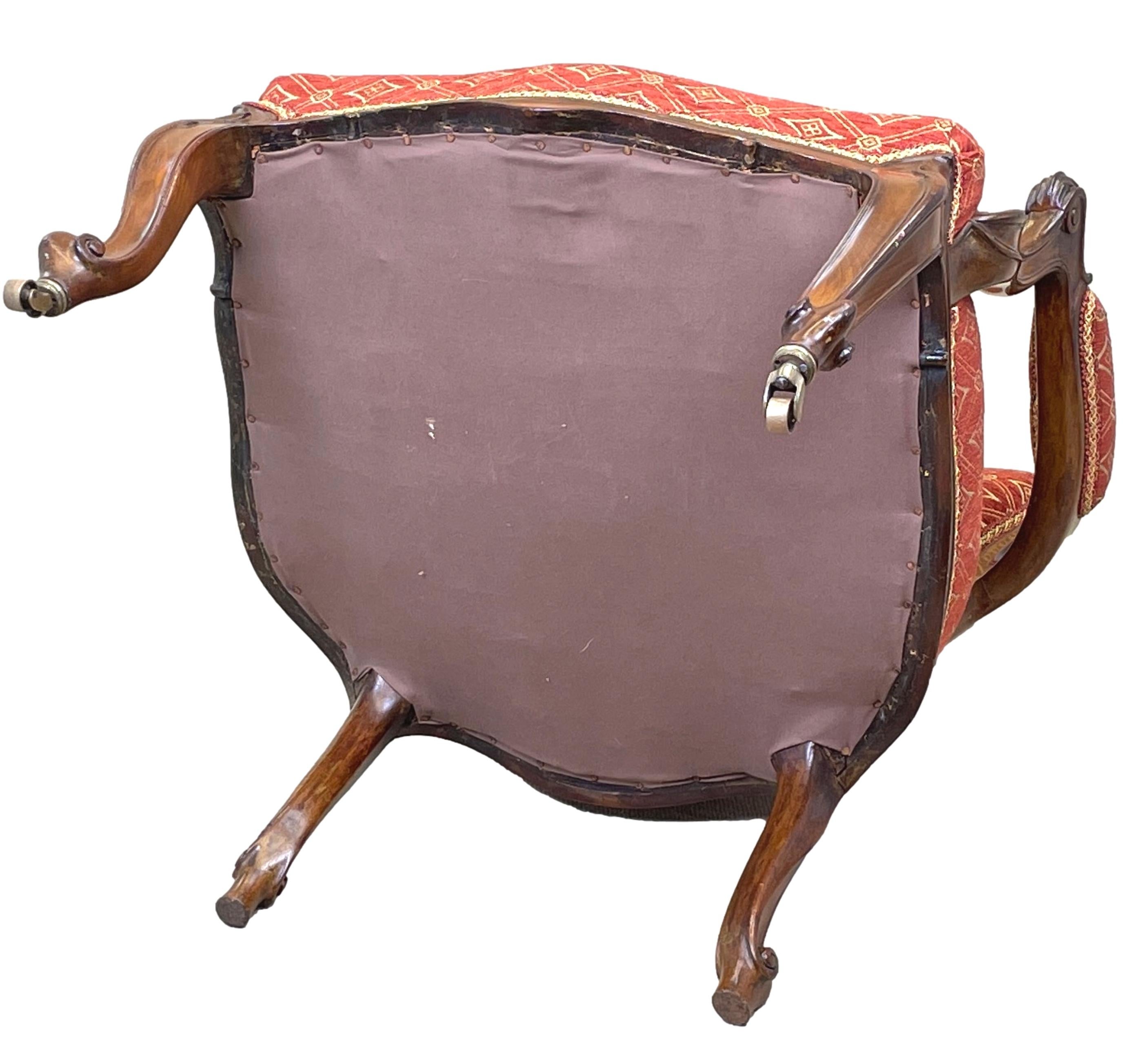 Englischer Mahagoni-Sessel aus dem 19. Jahrhundert im Angebot 4