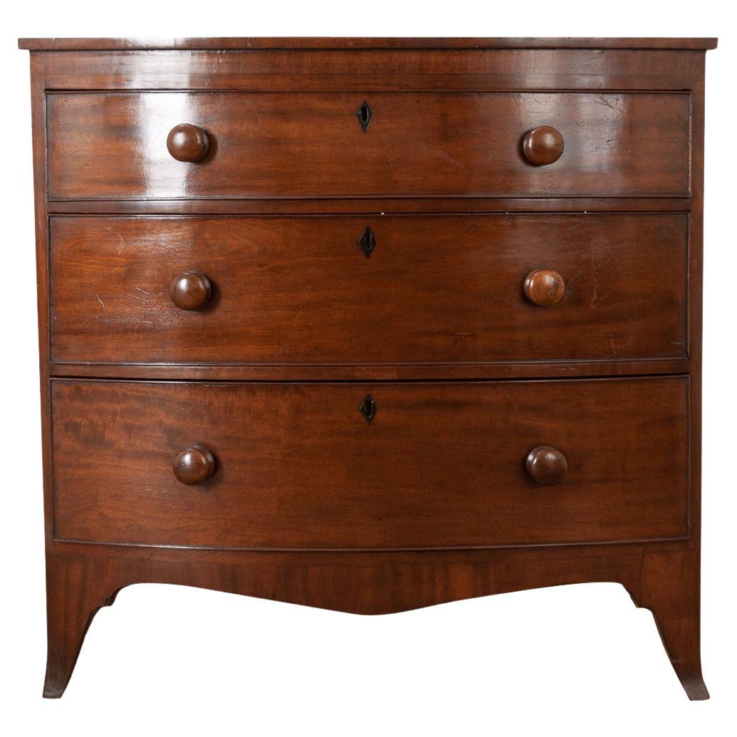 19th Century English Bow Front Chest For Sale at 1stDibs