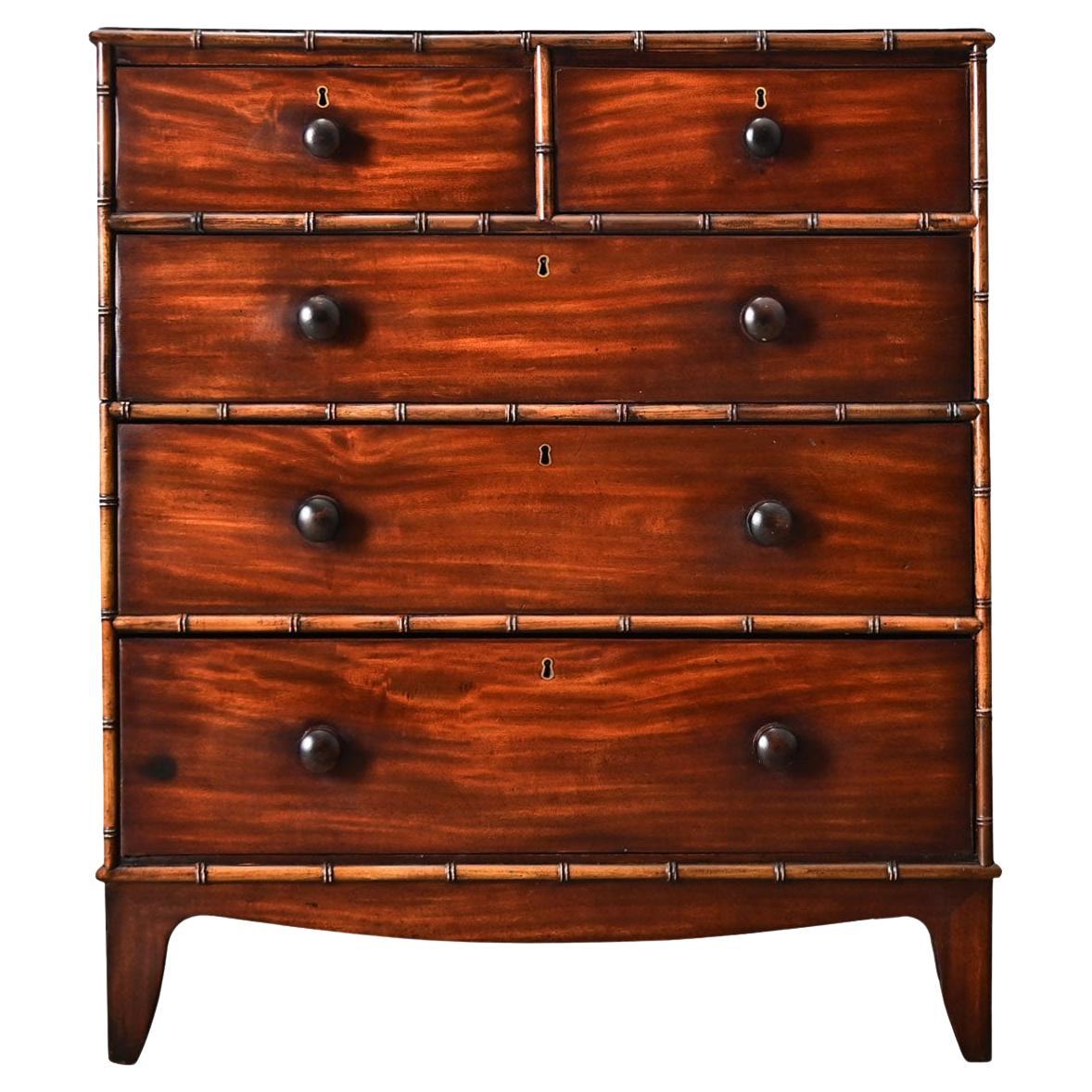 English 19th Century Mahogany Campaign Chest