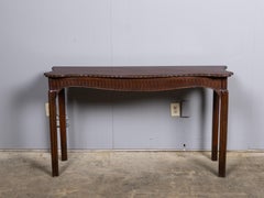 English 19th Century Mahogany Console Table with Carved Frieze