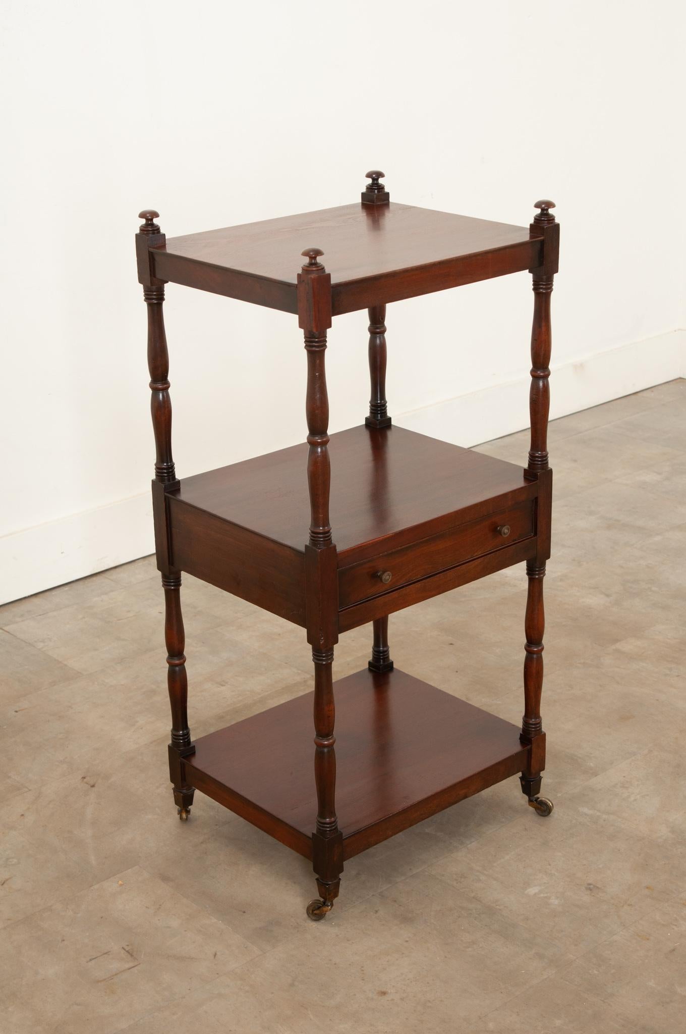 Hand-Crafted English 19th Century Mahogany Etagere For Sale
