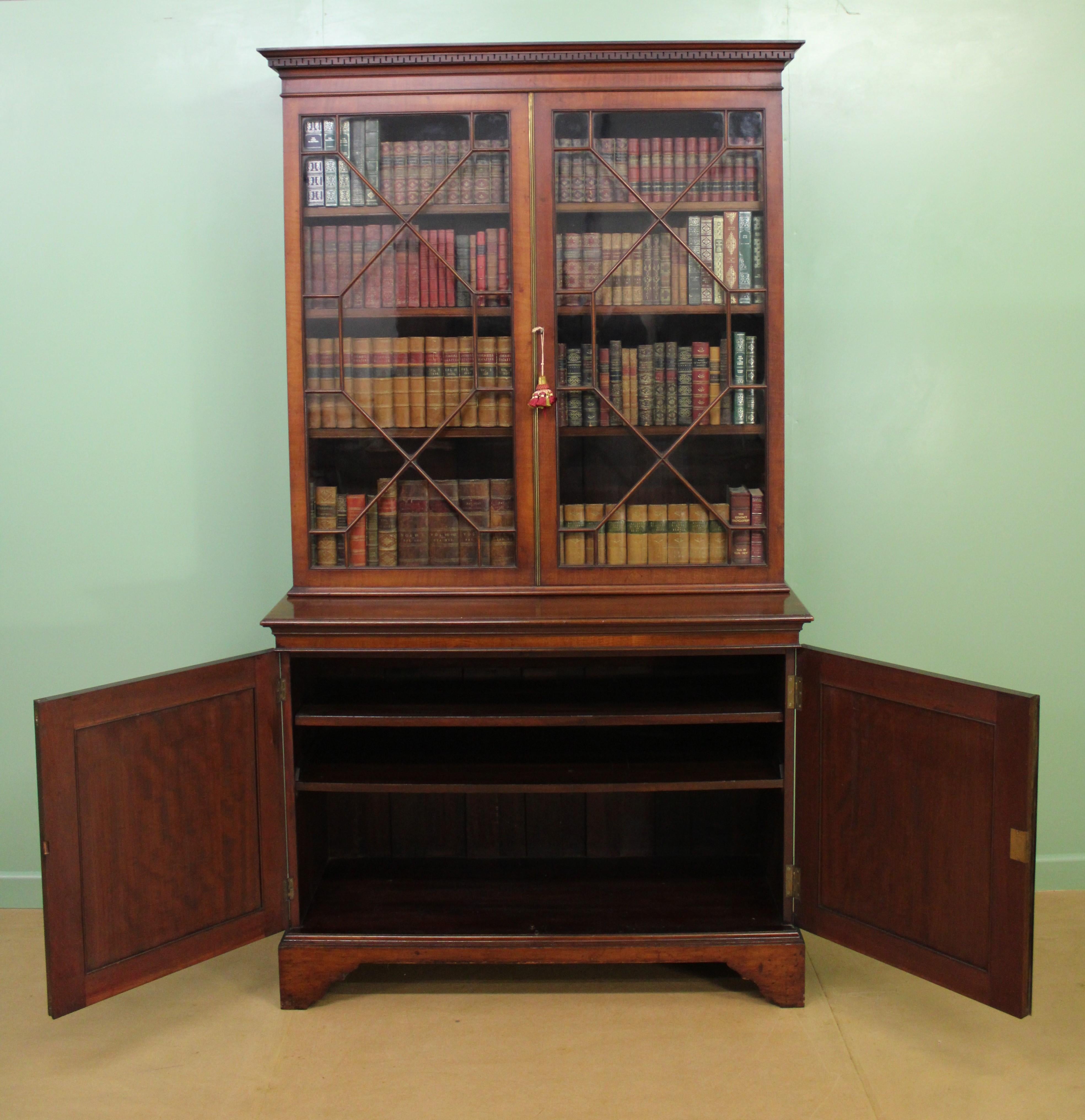 English 19th Century Mahogany Glazed Bookcase For Sale 7