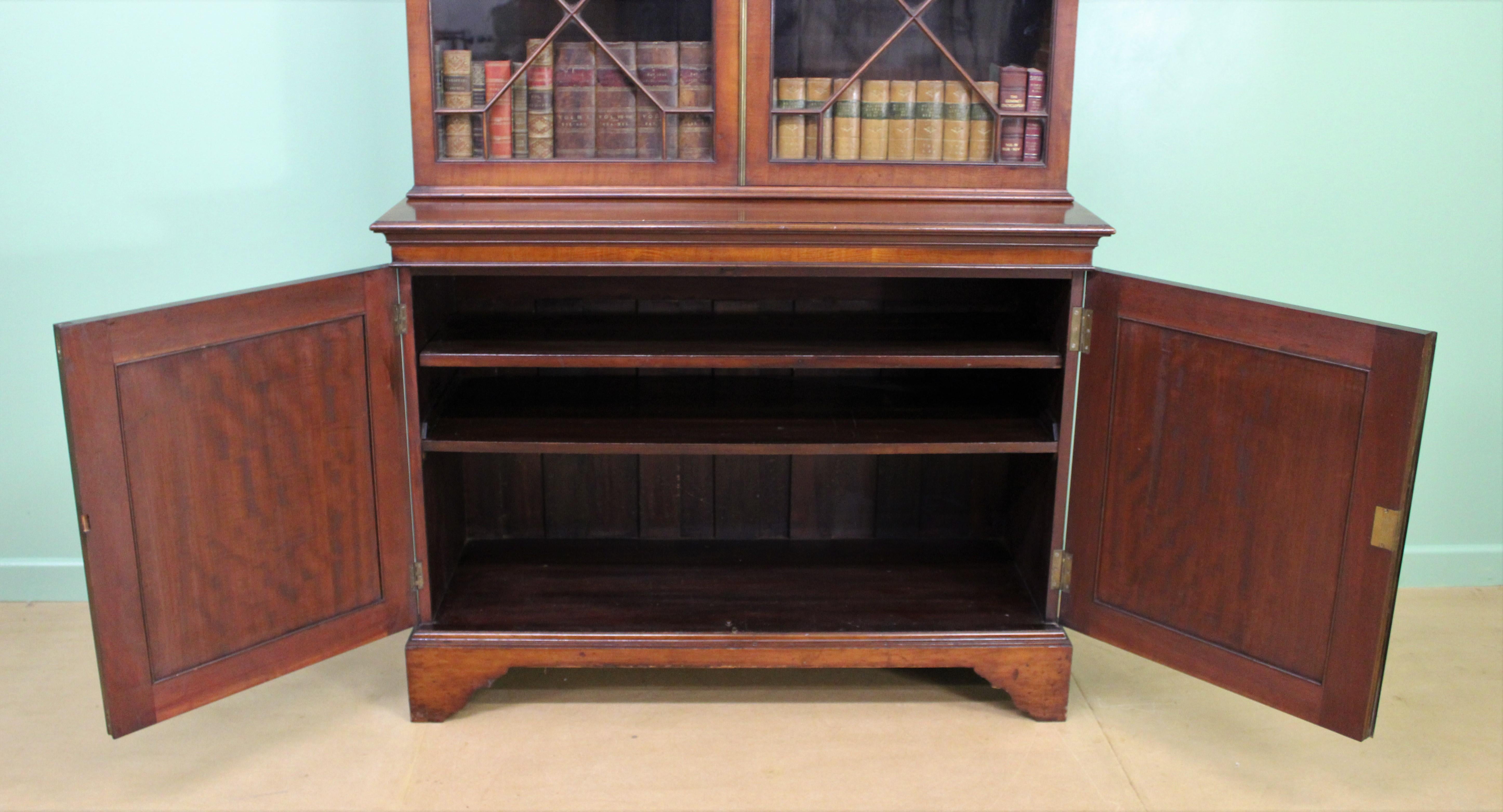 English 19th Century Mahogany Glazed Bookcase For Sale 8