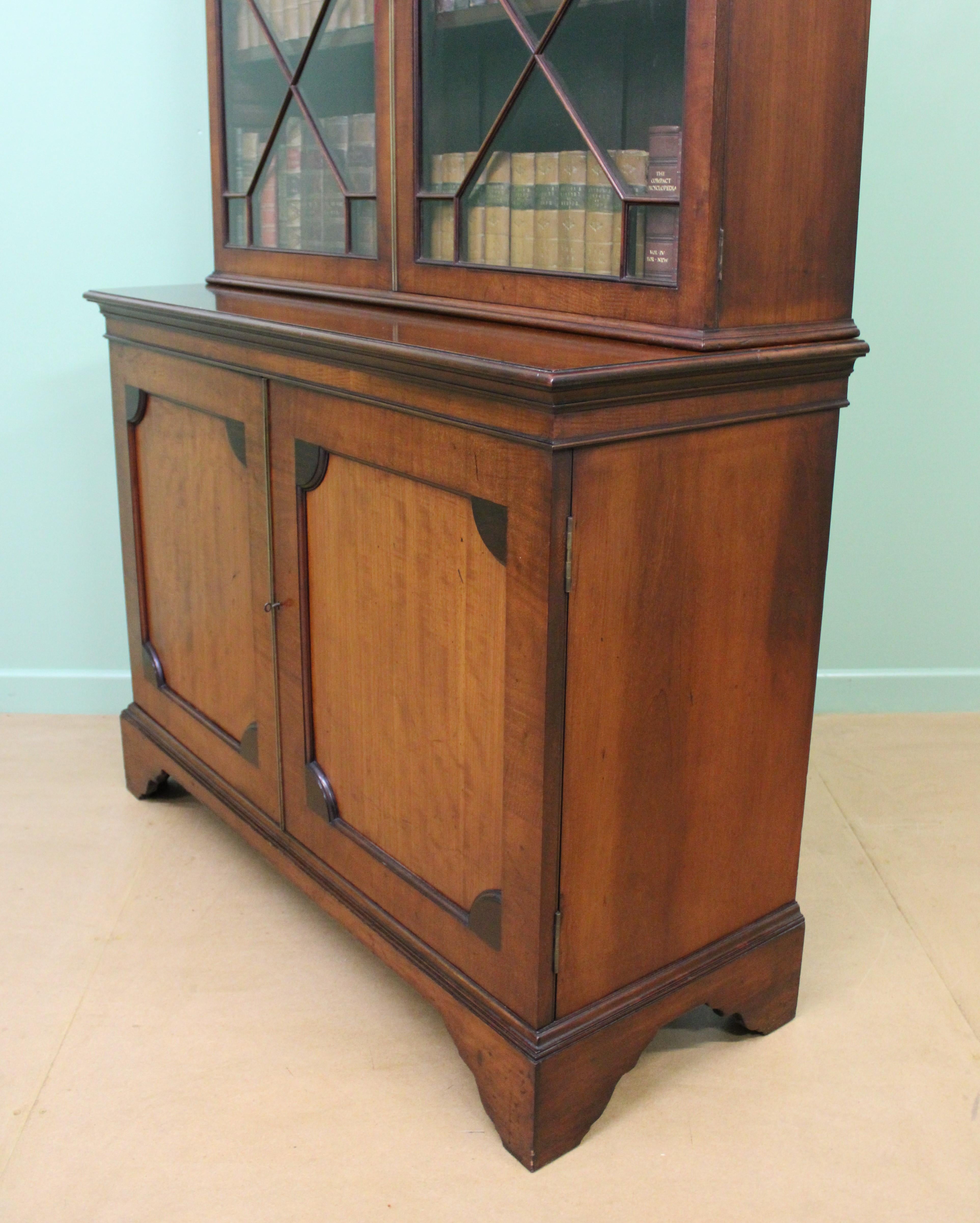 English 19th Century Mahogany Glazed Bookcase For Sale 11