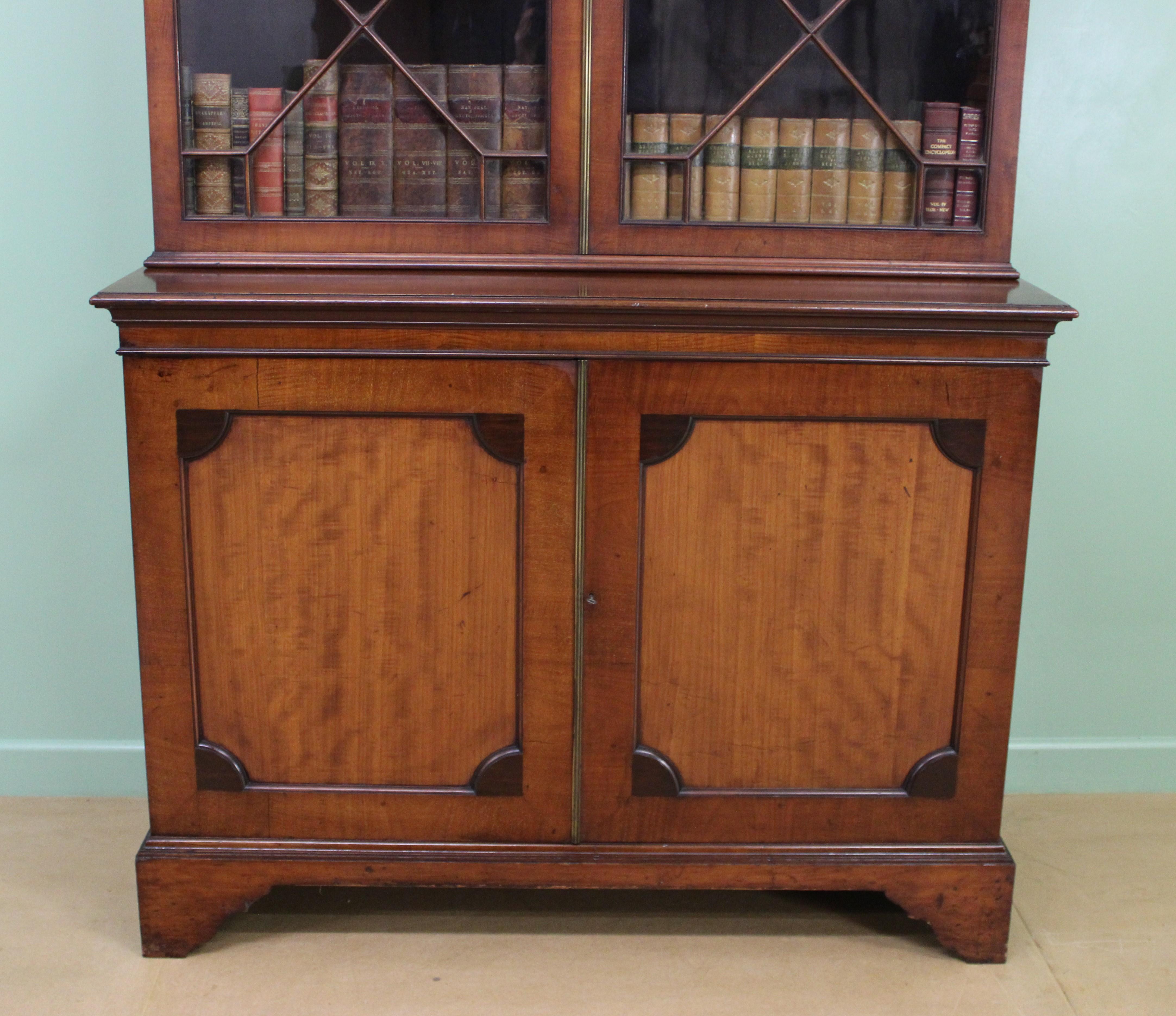 English 19th Century Mahogany Glazed Bookcase For Sale 1