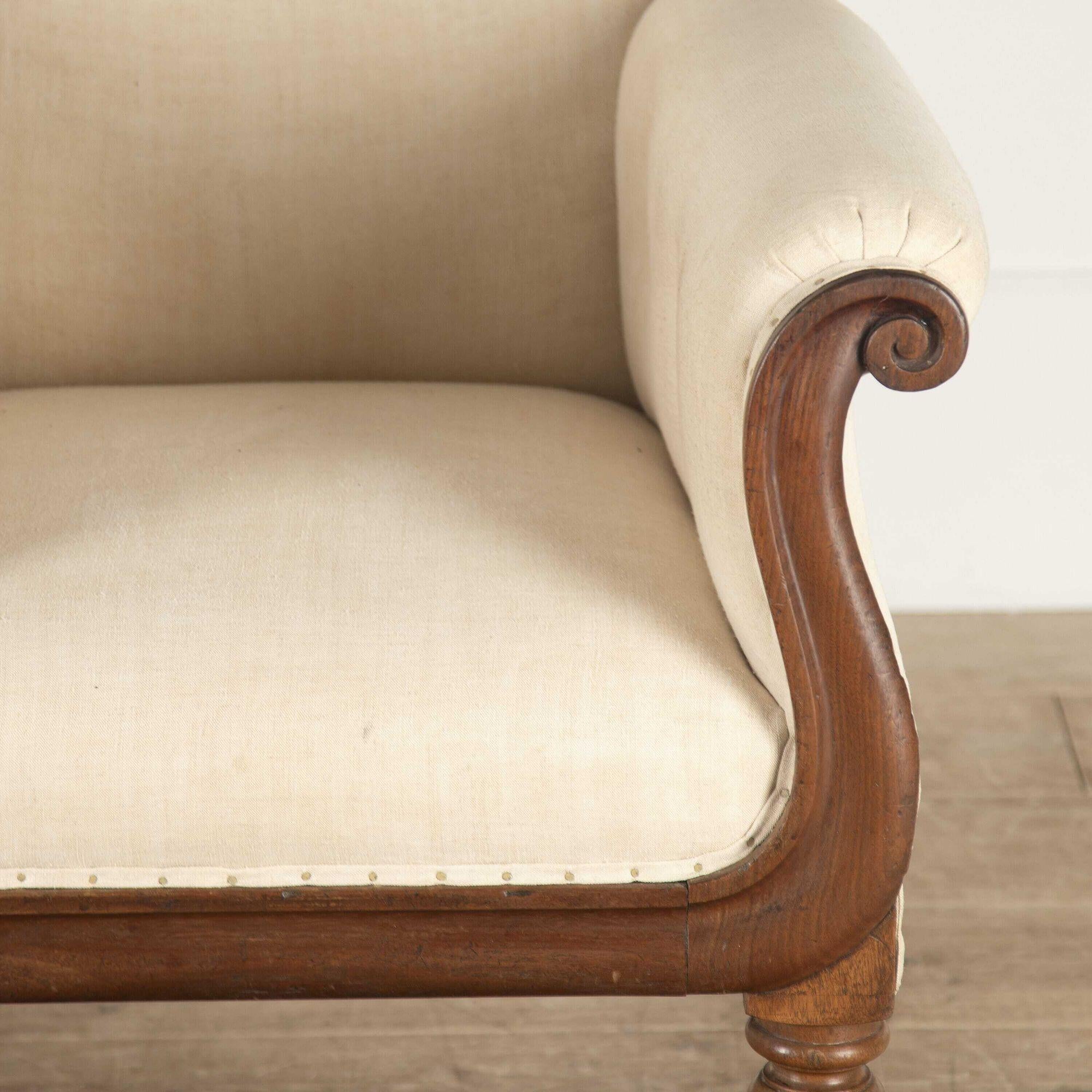 English 19th Century Mahogany Library Armchair For Sale 2