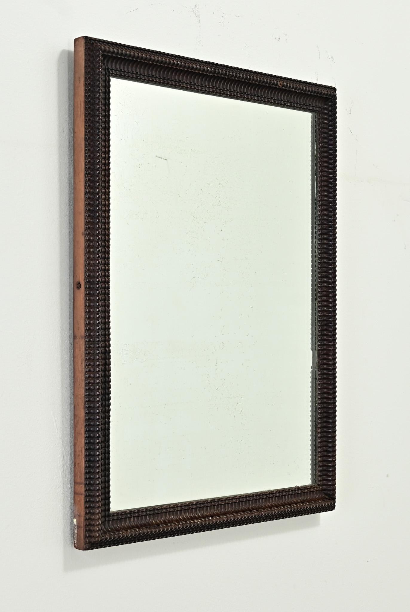 English 19th Century Mahogany Mirror 4