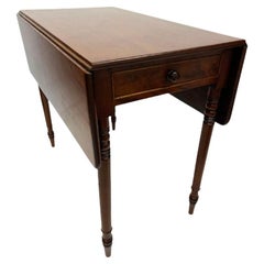 Antique English 19th Century Mahogany Pembroke Table / Side Table