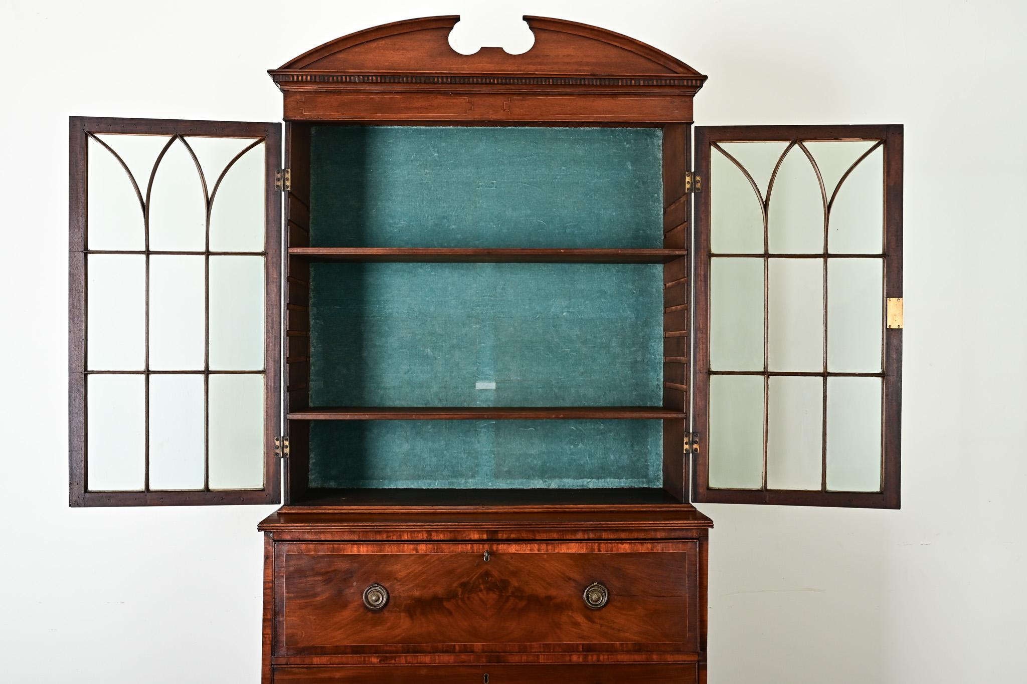 English 19th Century Mahogany Secretary 5
