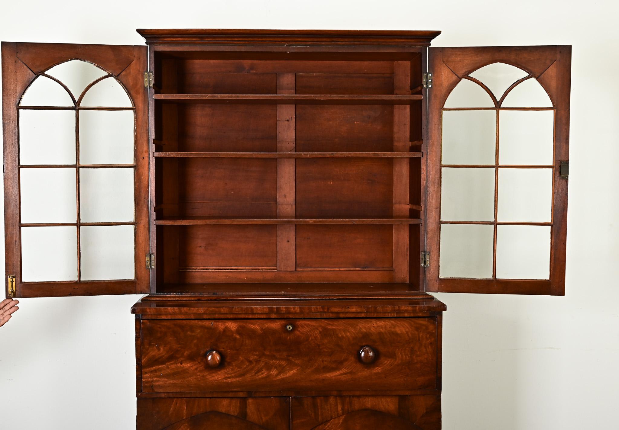 English 19th Century Mahogany Secretary 5