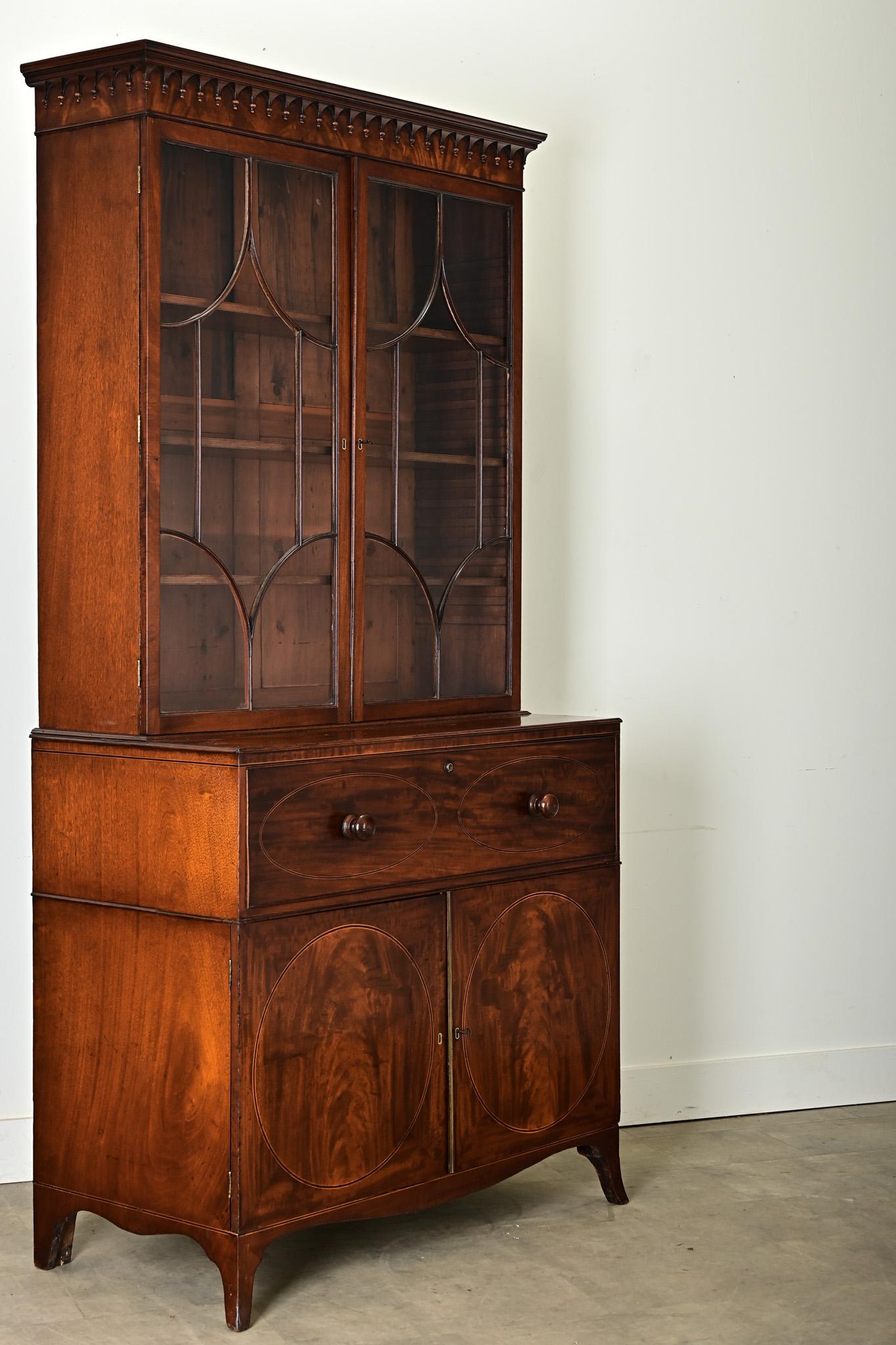 English 19th Century Mahogany Secretary 6
