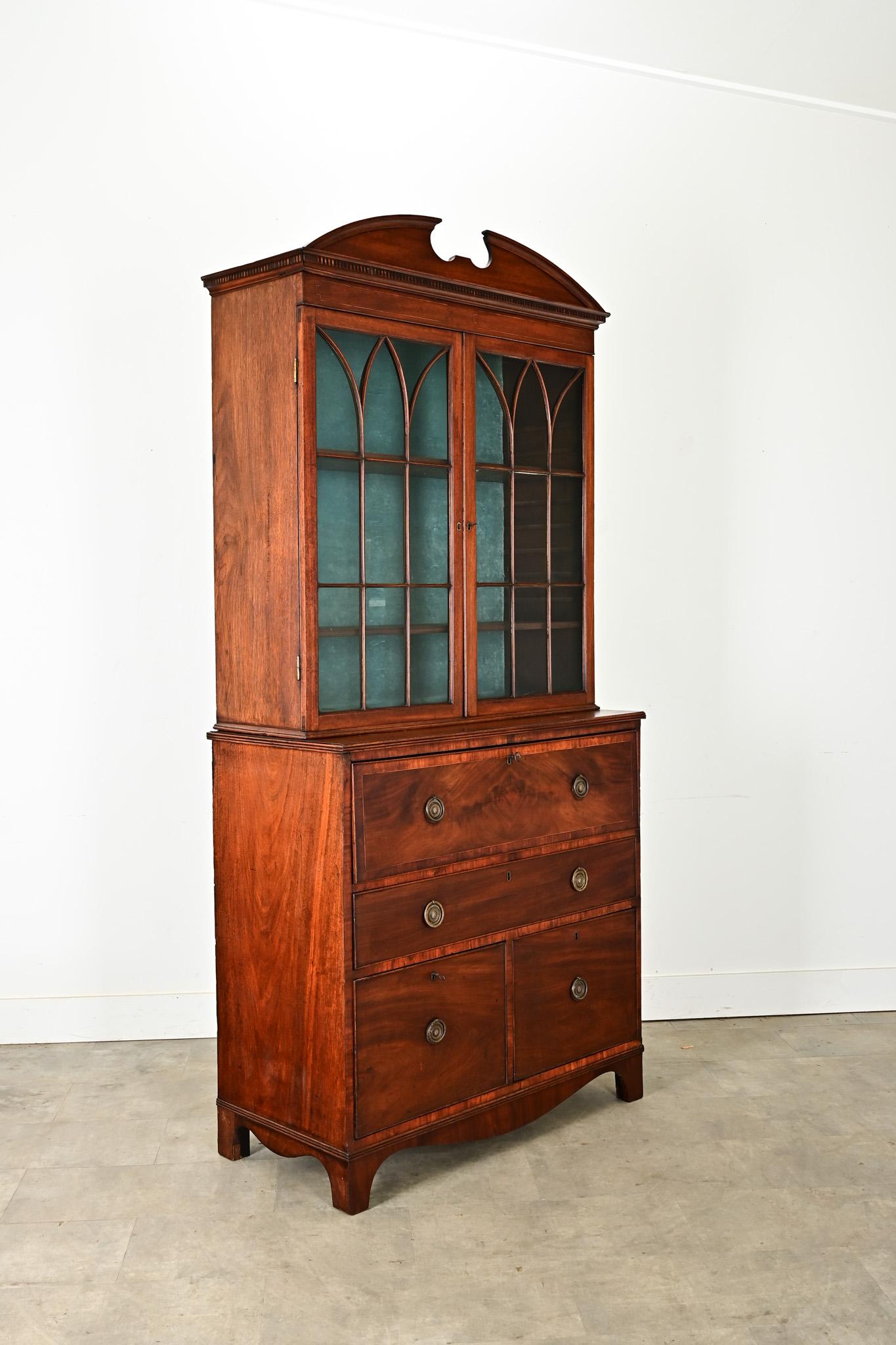English 19th Century Mahogany Secretary 6