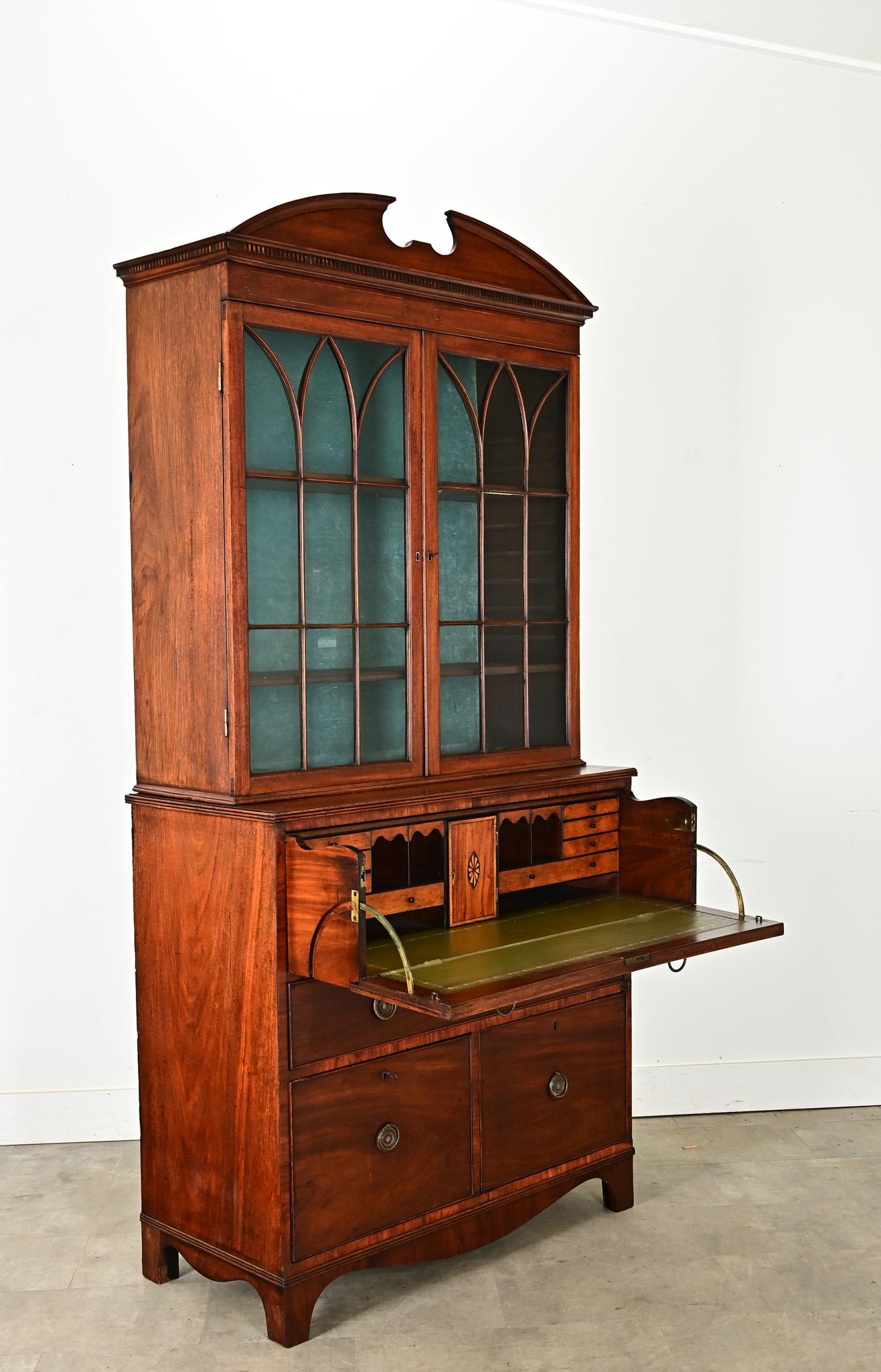 English 19th Century Mahogany Secretary 7