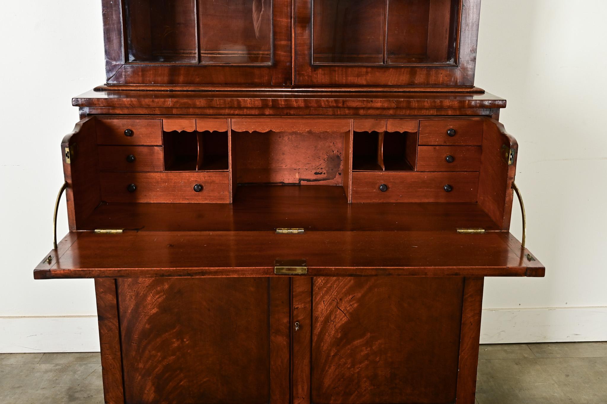 English 19th Century Mahogany Secretary 7