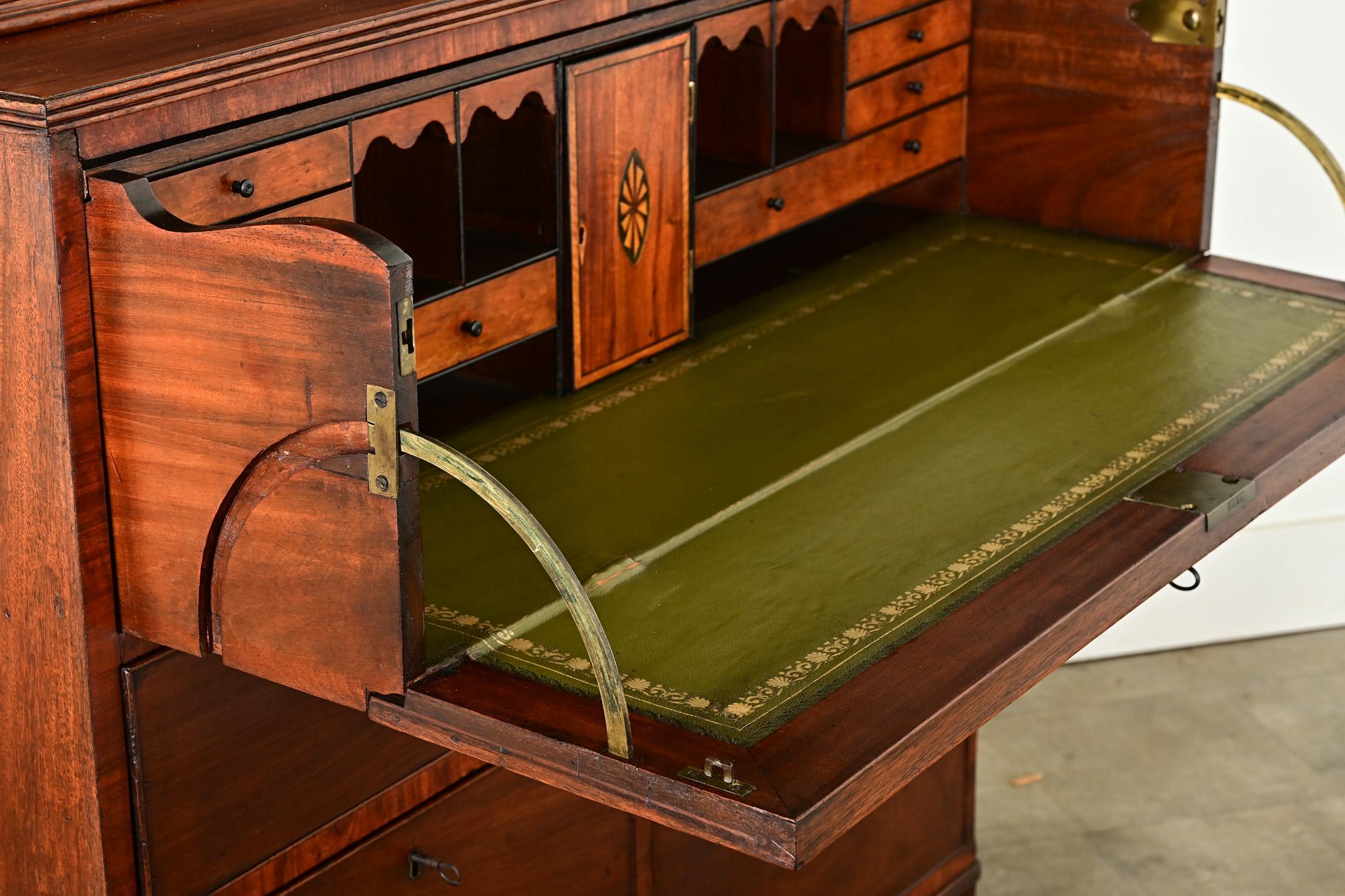 English 19th Century Mahogany Secretary 8