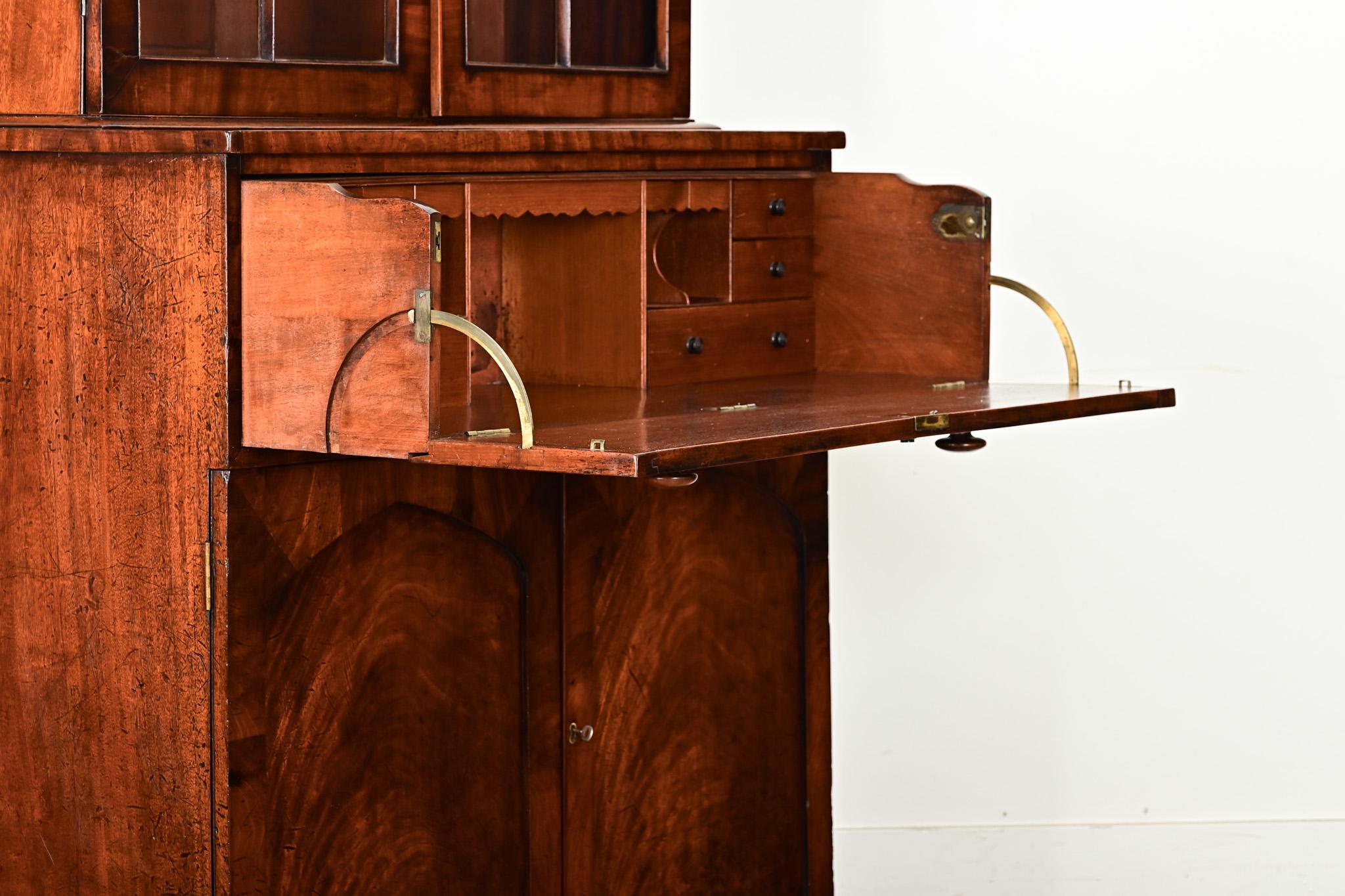 English 19th Century Mahogany Secretary 9