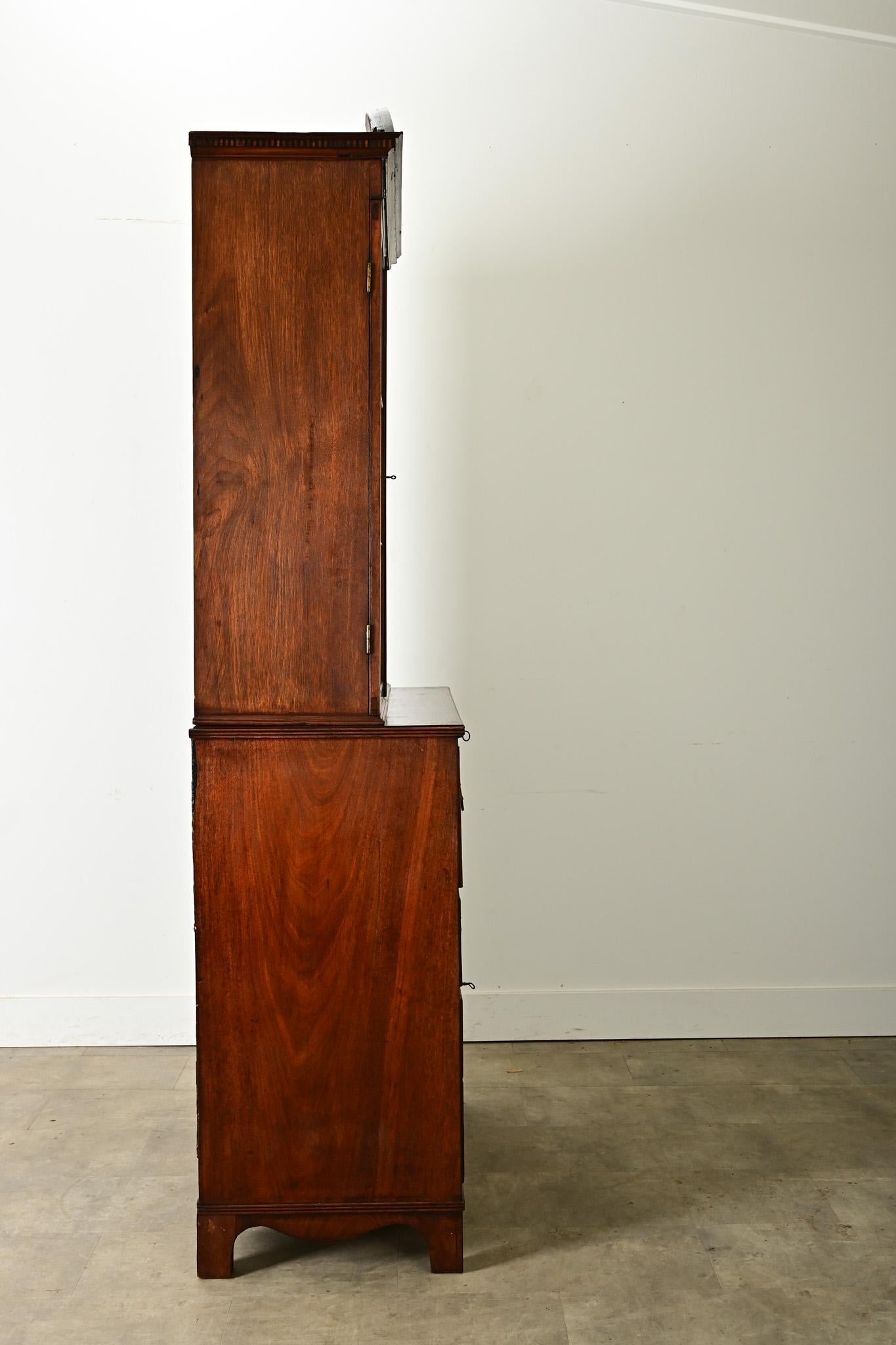 English 19th Century Mahogany Secretary 10