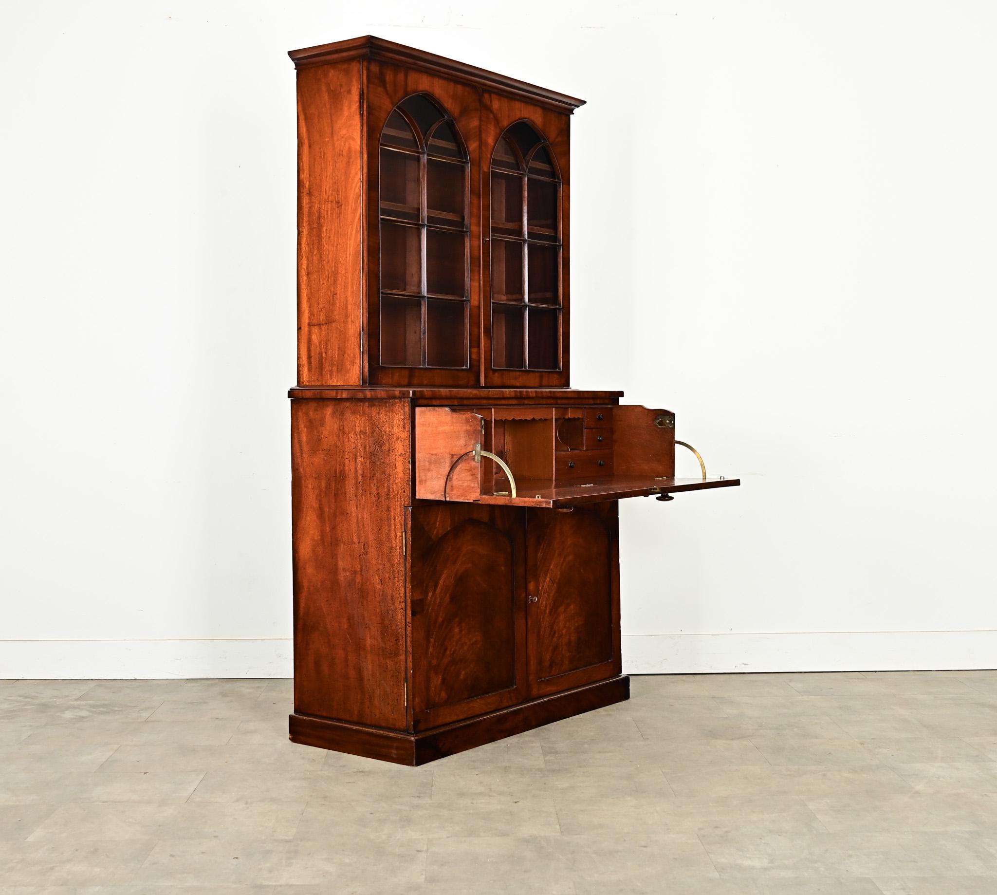 English 19th Century Mahogany Secretary 10