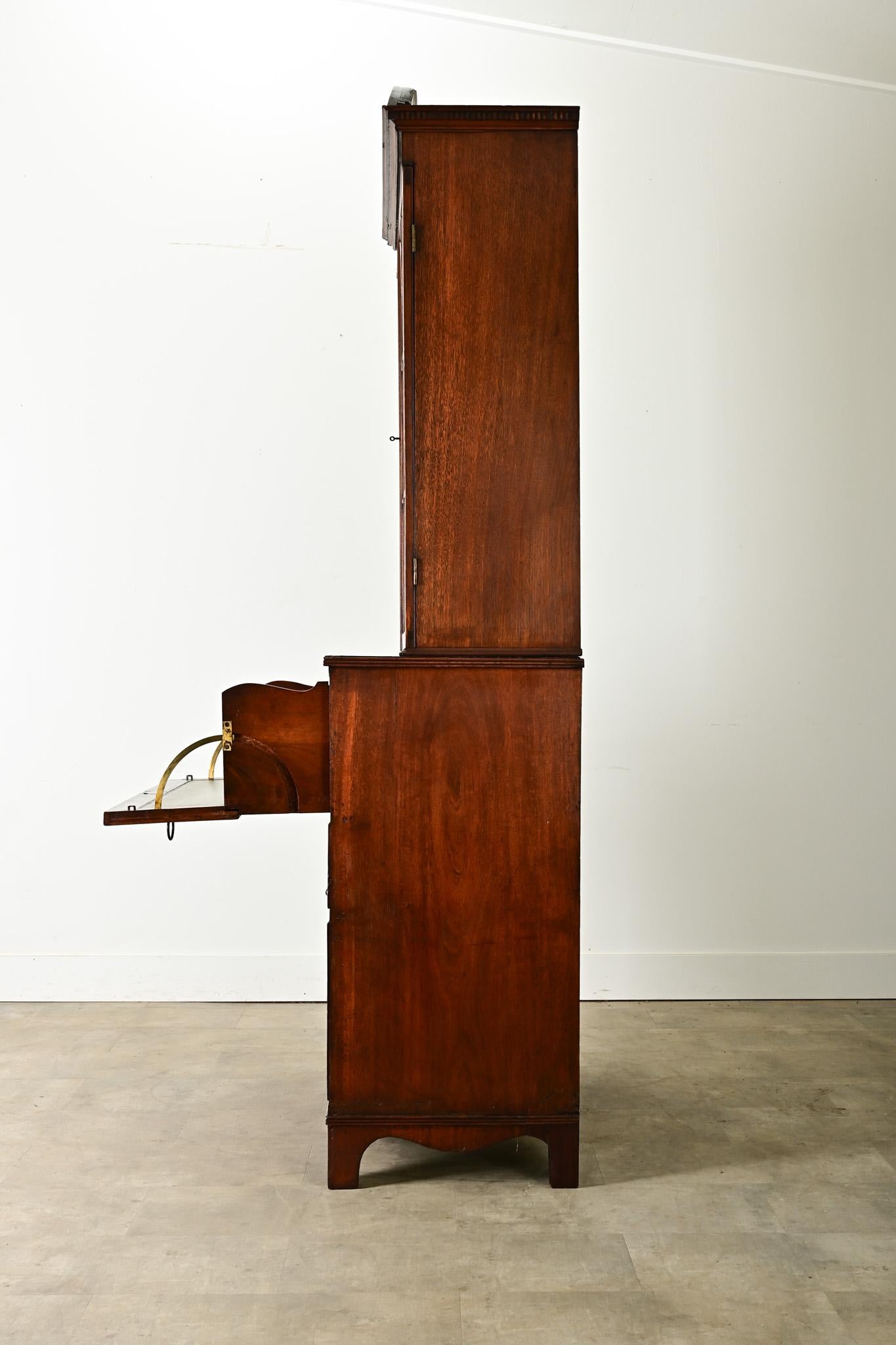 English 19th Century Mahogany Secretary 11