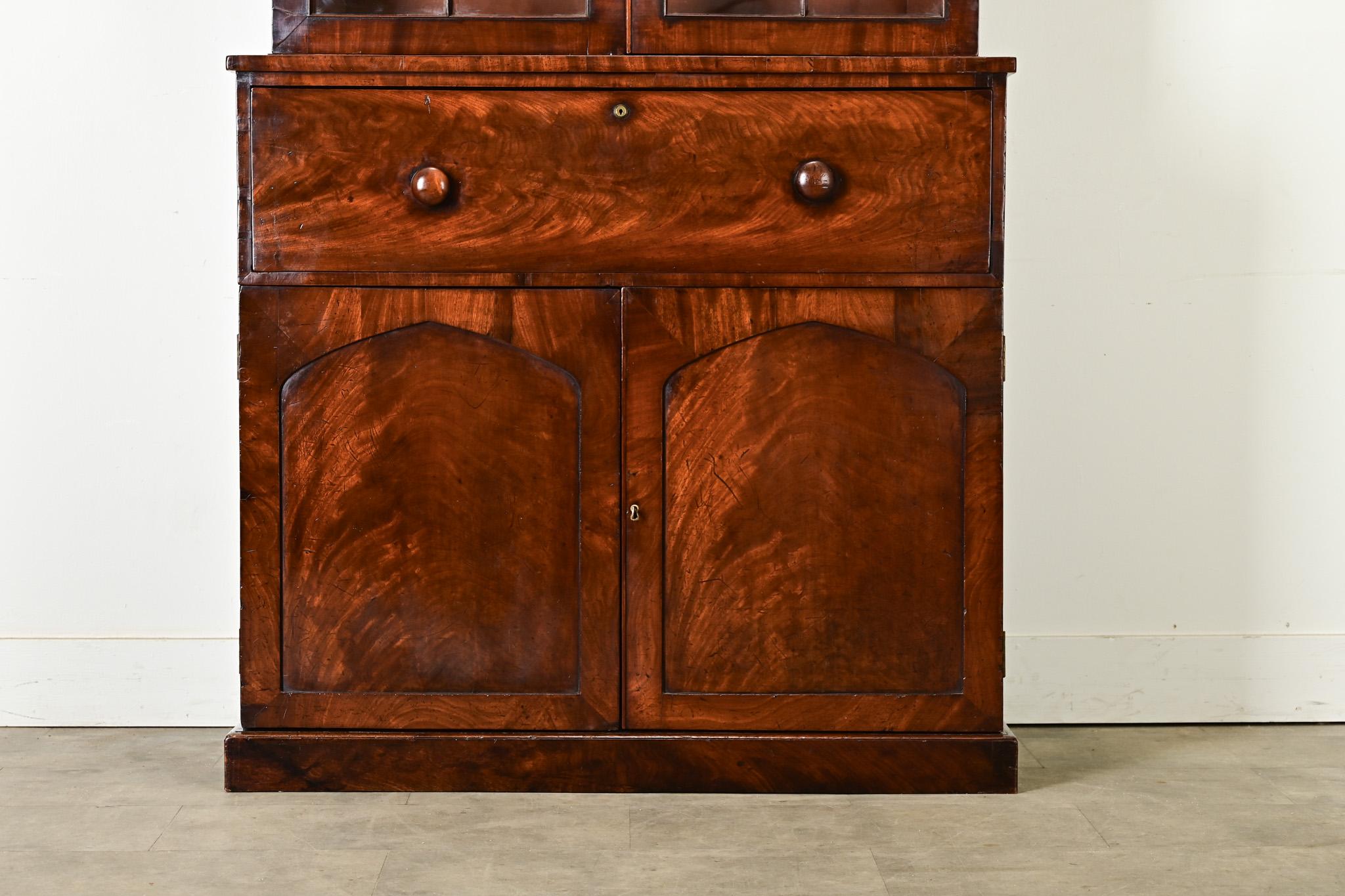 Regency English 19th Century Mahogany Secretary