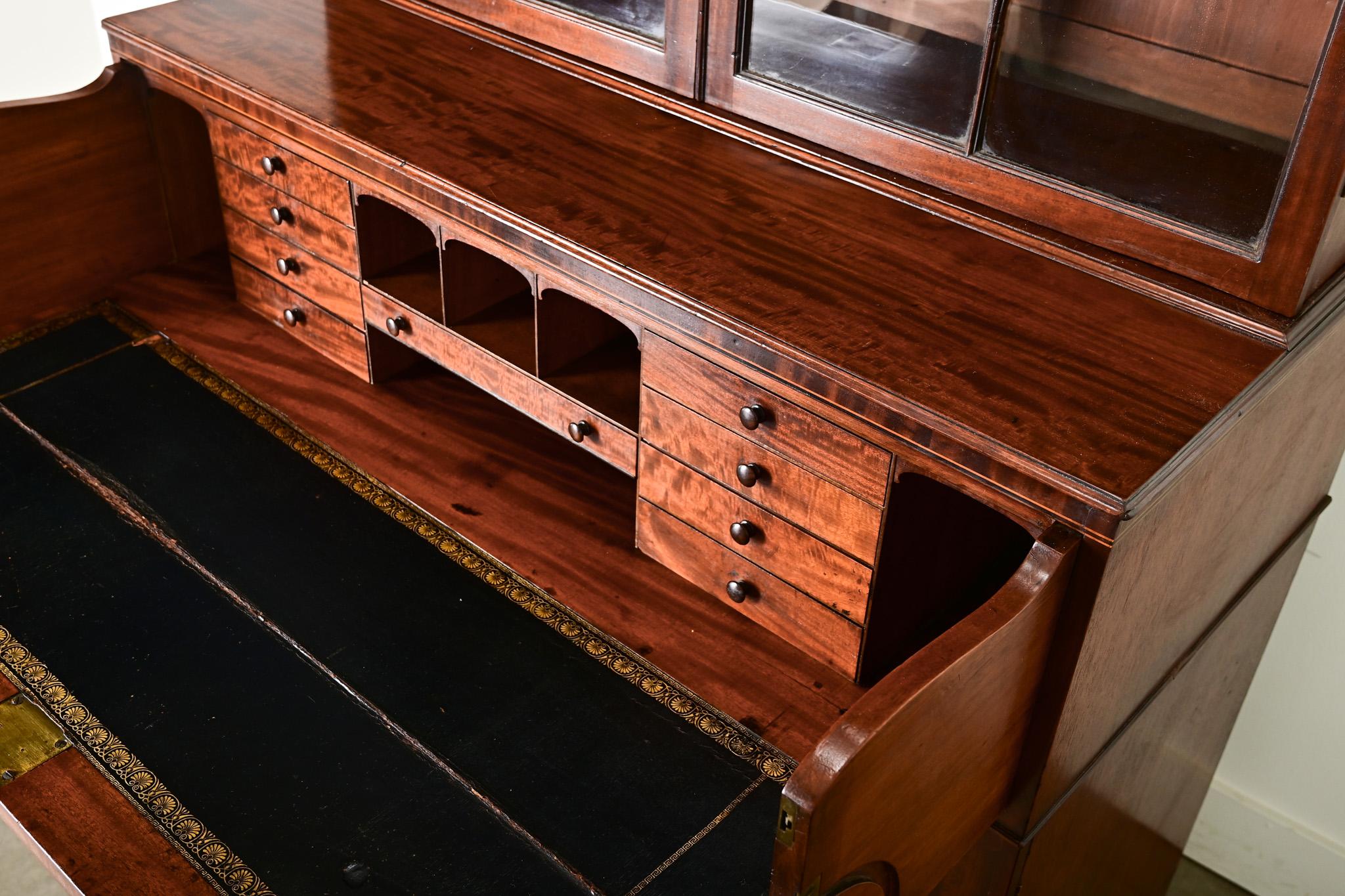 English 19th Century Mahogany Secretary 1