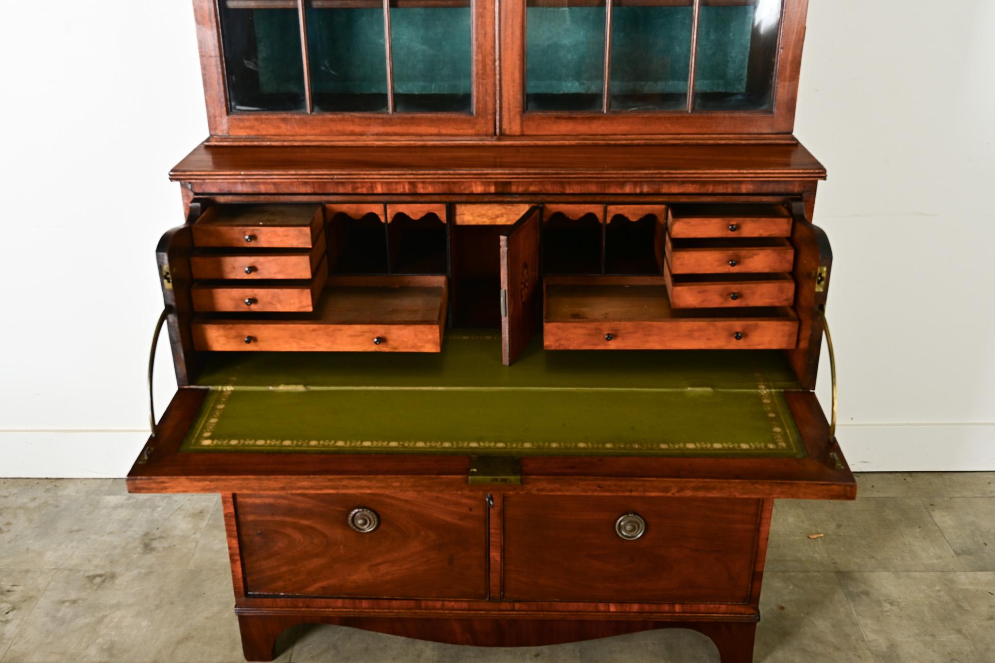 English 19th Century Mahogany Secretary 1