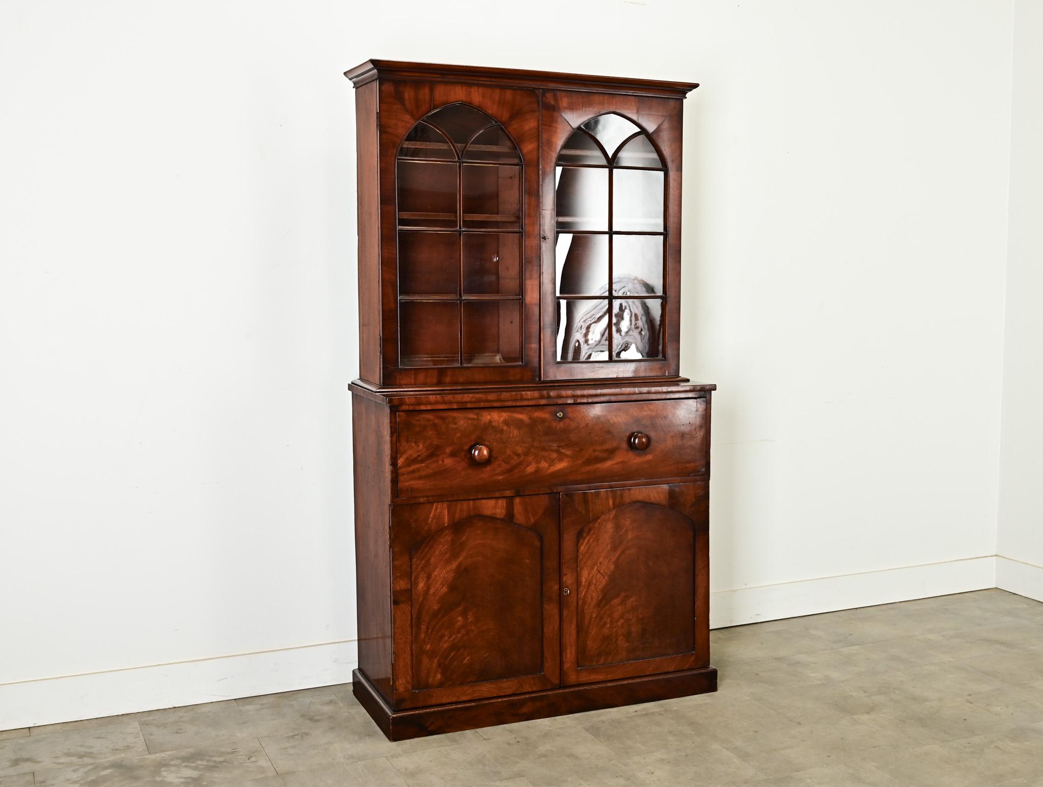 English 19th Century Mahogany Secretary 1