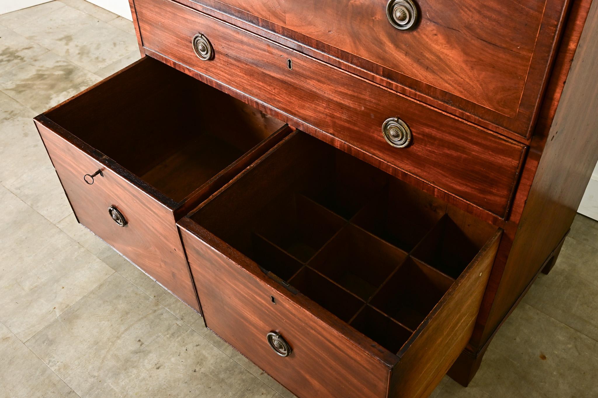 English 19th Century Mahogany Secretary 2