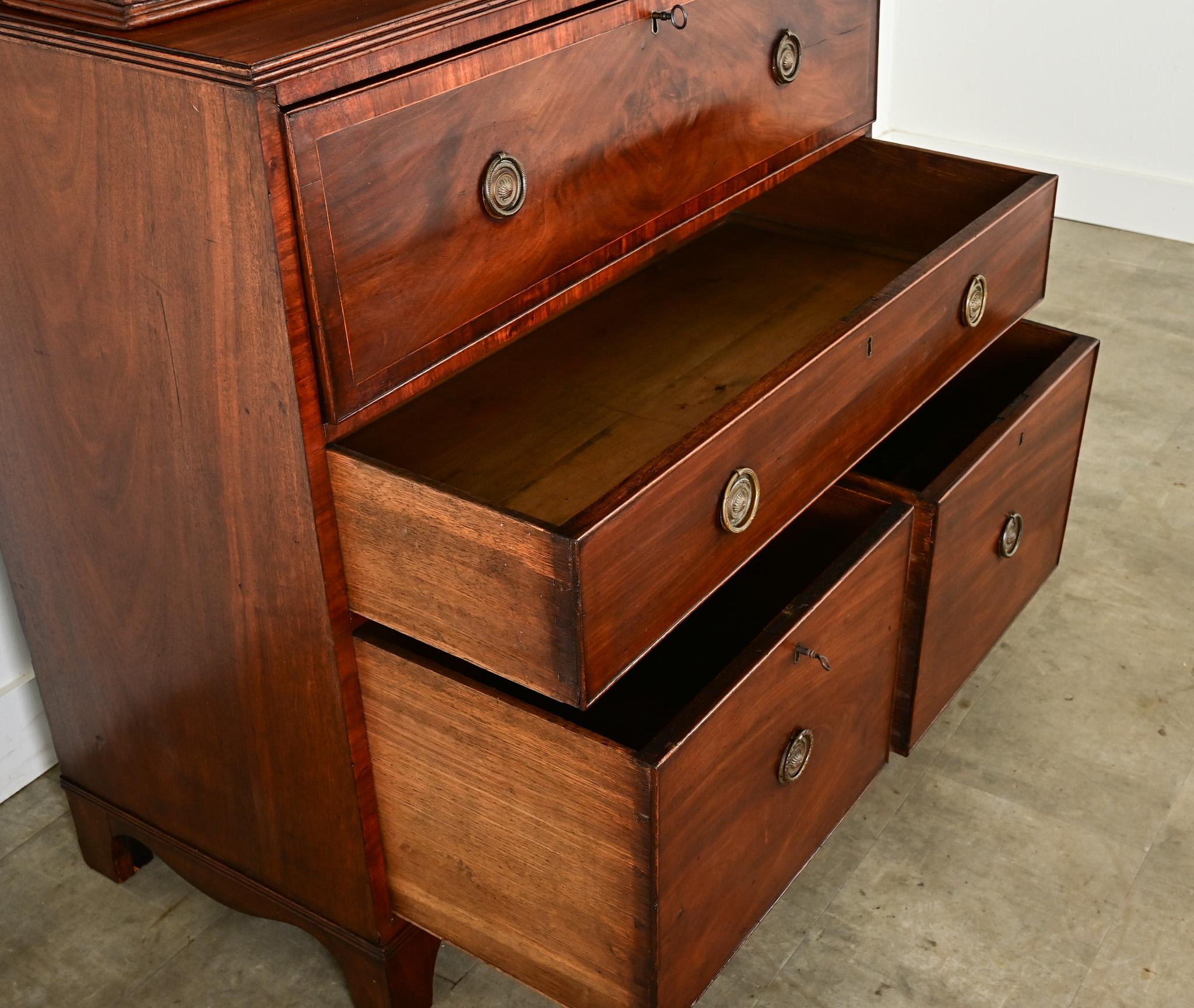 English 19th Century Mahogany Secretary 3