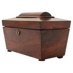 Antique English 19th Century Mahogany Tea Caddy