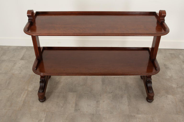 English 19th Century Mahogany Tea Trolley For Sale at 1stDibs