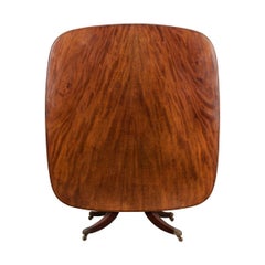 English 19th Century Mahogany Tilt-Top Center Table