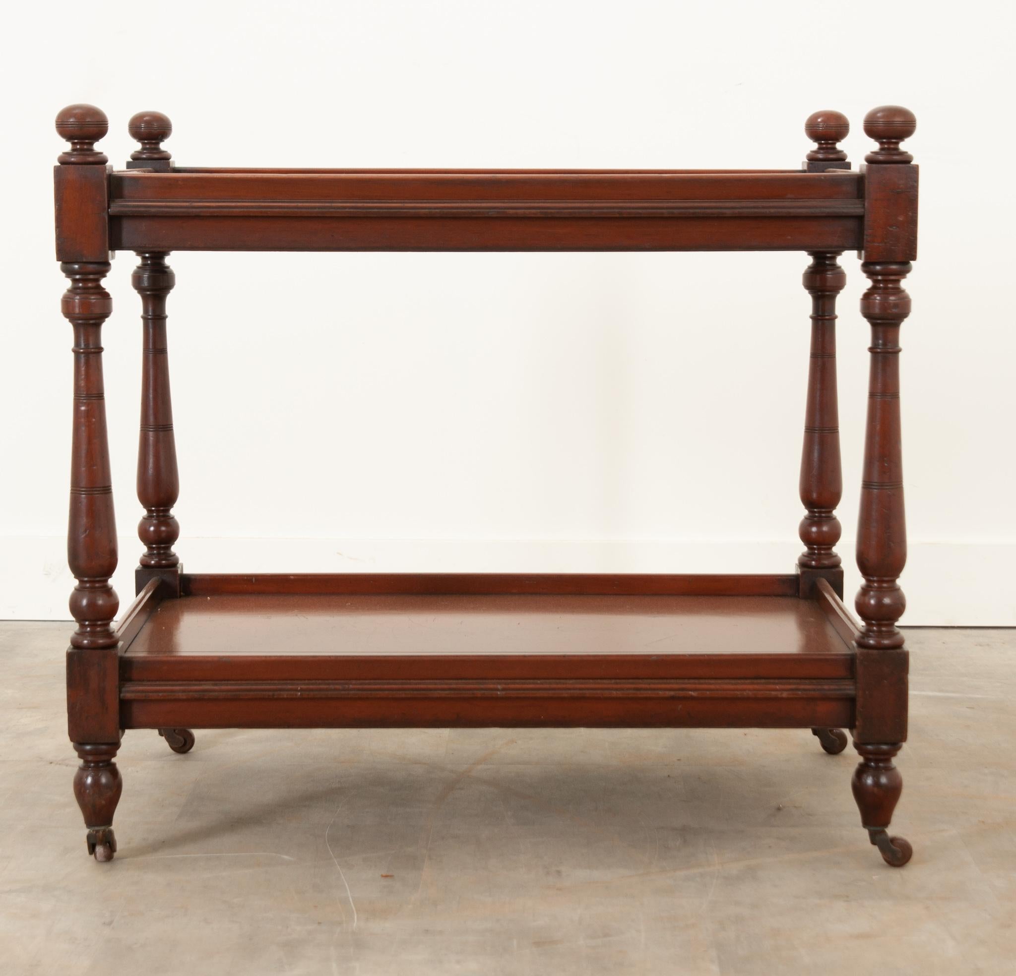 Woodwork English 19th Century Mahogany Trolley For Sale