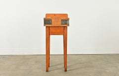 Mesa inglesa de bloque de carnicero de arce del siglo XIX