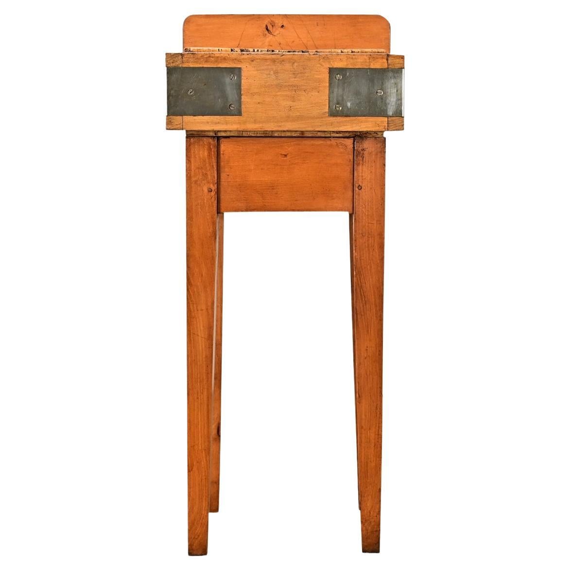 Mesa inglesa de bloque de carnicero de arce del siglo XIX