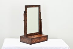 Espejo tocador inglés de marquetería del siglo XIX