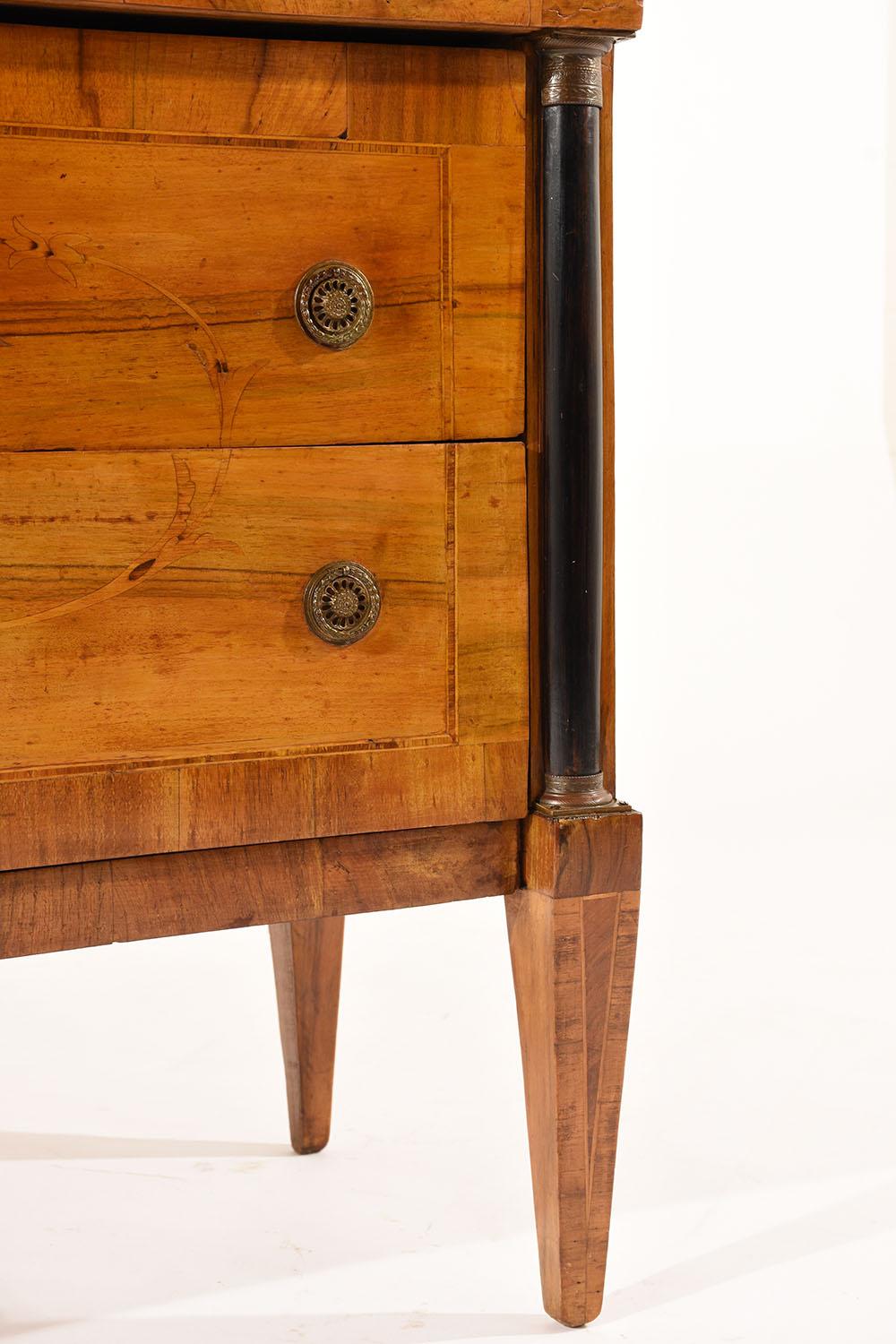 English 19th Century Marquetry Style Drop Front Desk 1