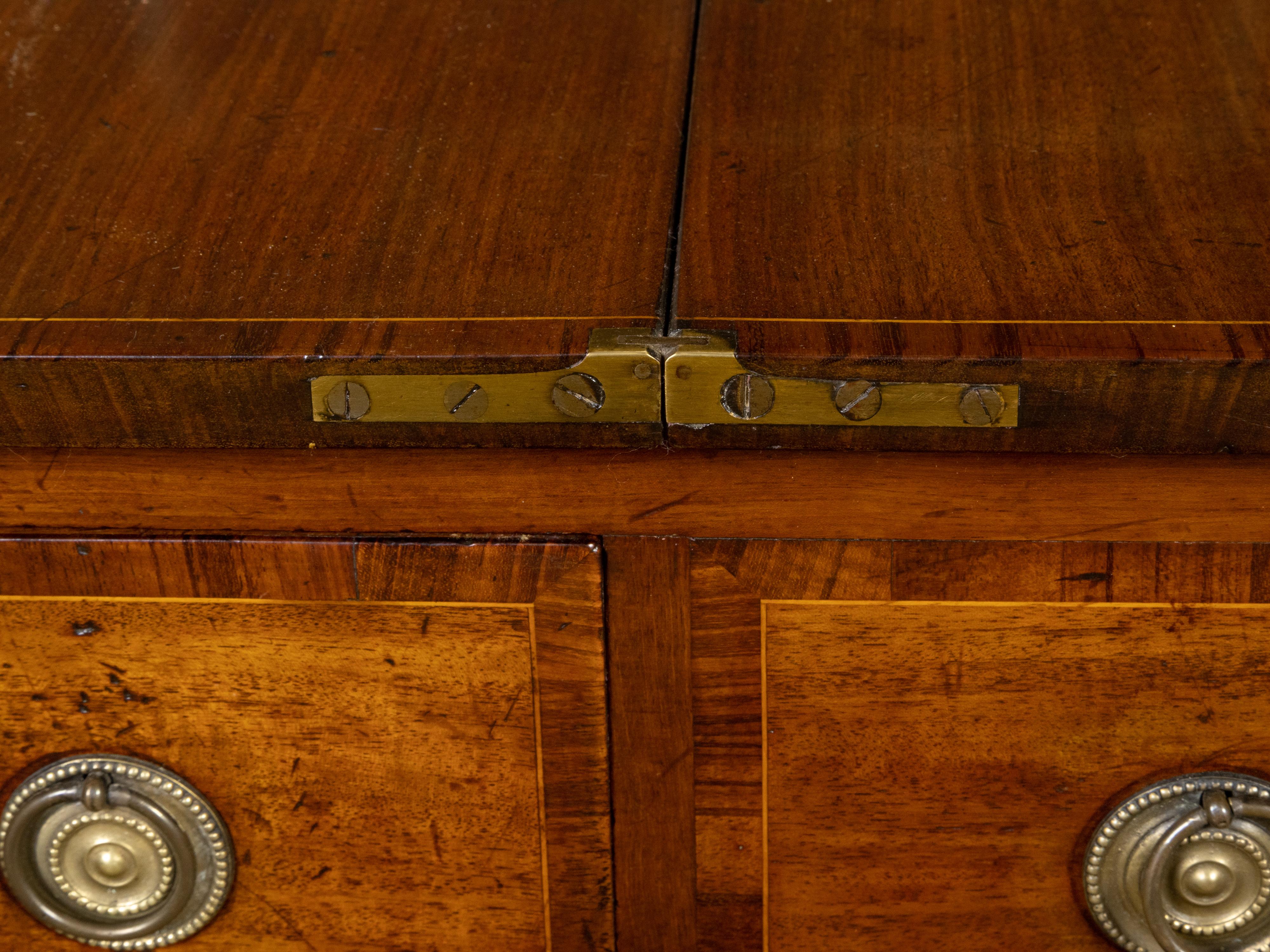 English 19th Century Metamorphic Table with Lift Top, Drawers and Shelves For Sale 12