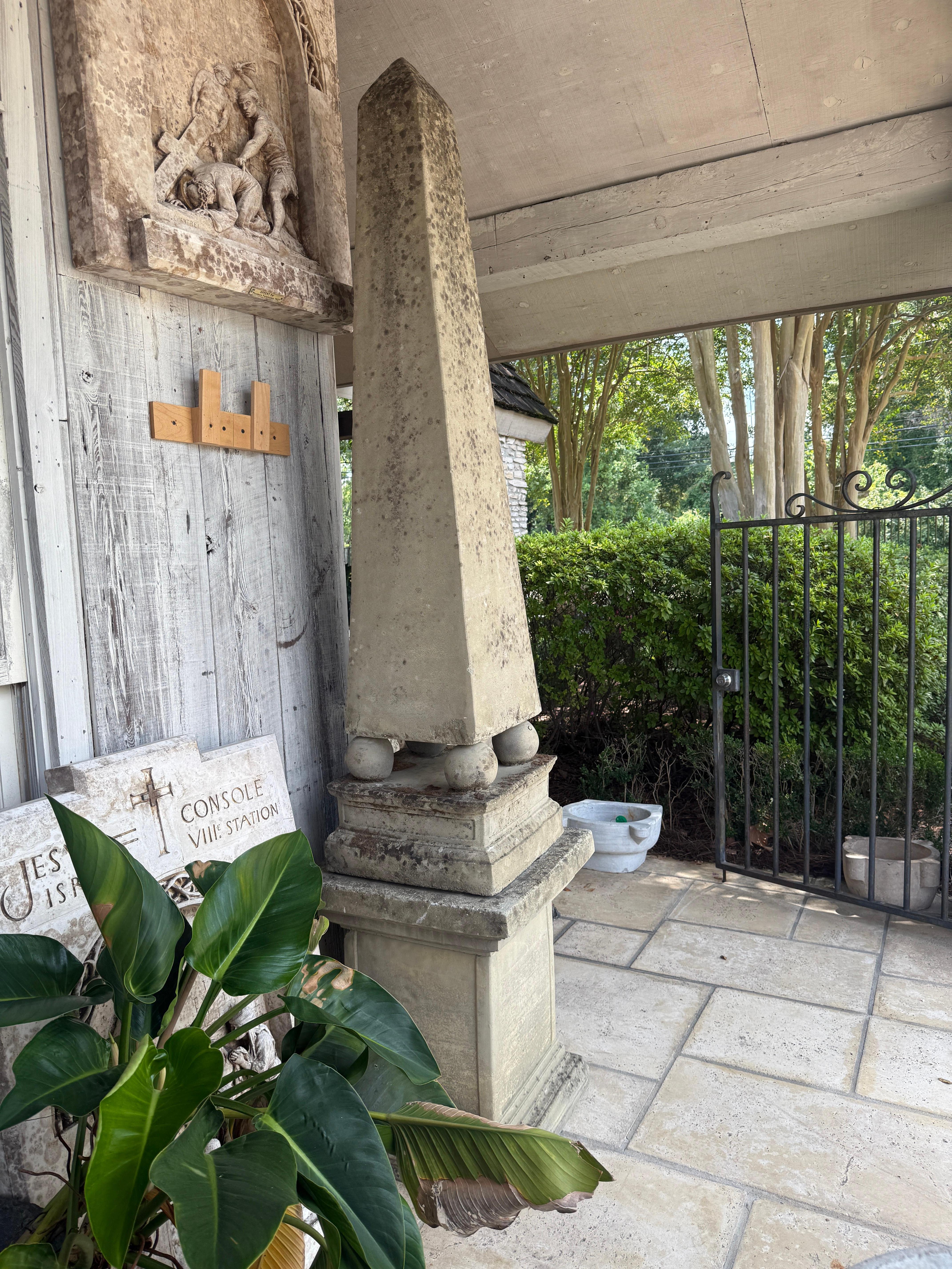 English 19th Century Monumental Garden Obelisk For Sale 4