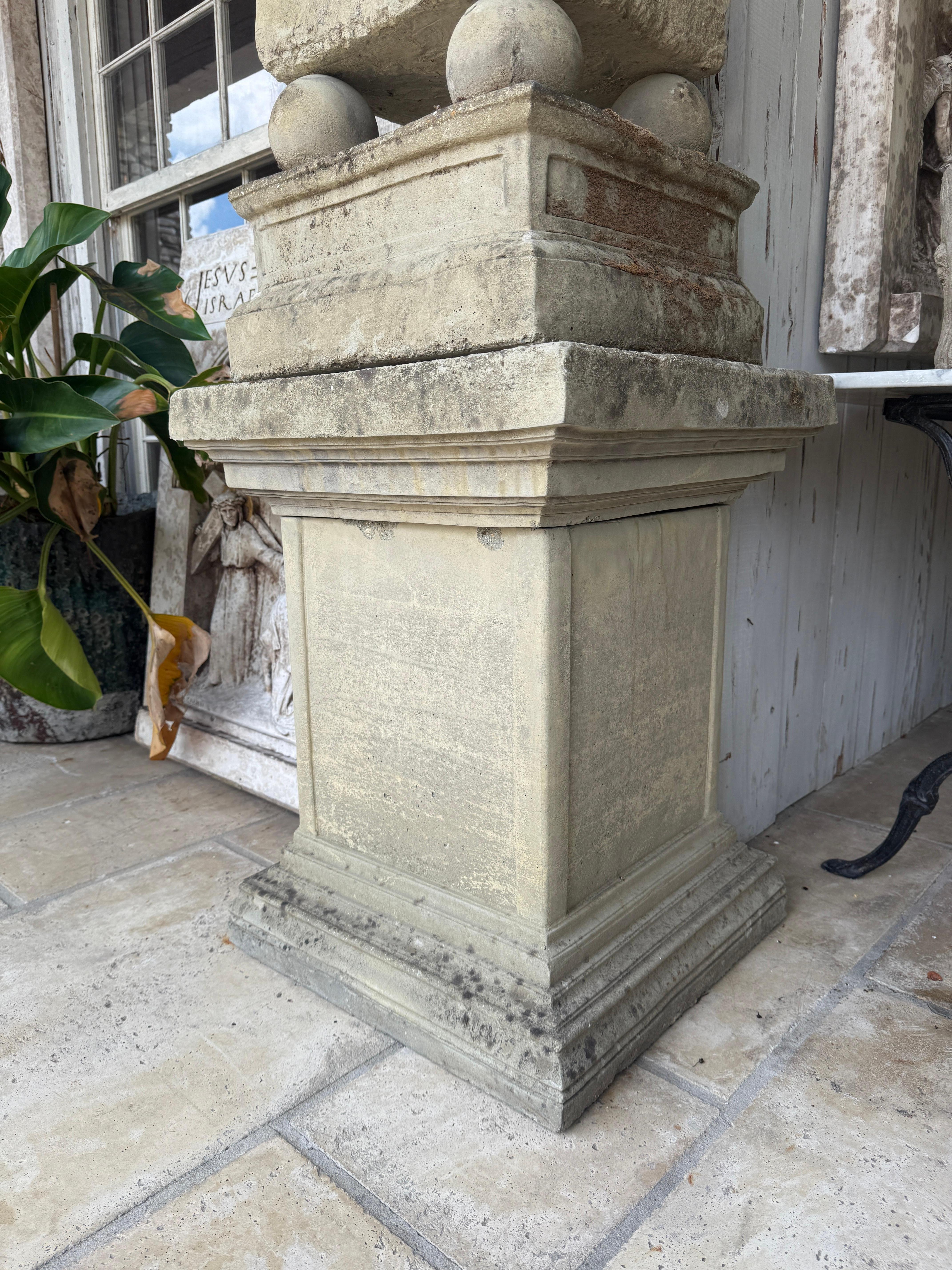 English 19th Century Monumental Garden Obelisk In Good Condition For Sale In Baton Rouge, LA