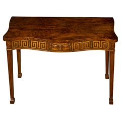 English 19th Century Neoclassical Revival Mahogany Console Table with Greek Key